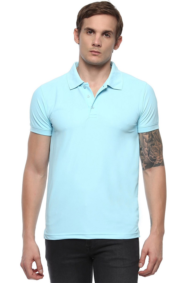 T-Shirts / Polo Collar / Honeycomb / Plume Blue