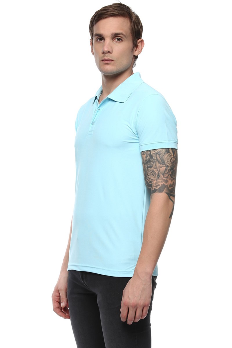 T-Shirts / Polo Collar / Honeycomb / Plume Blue - 4