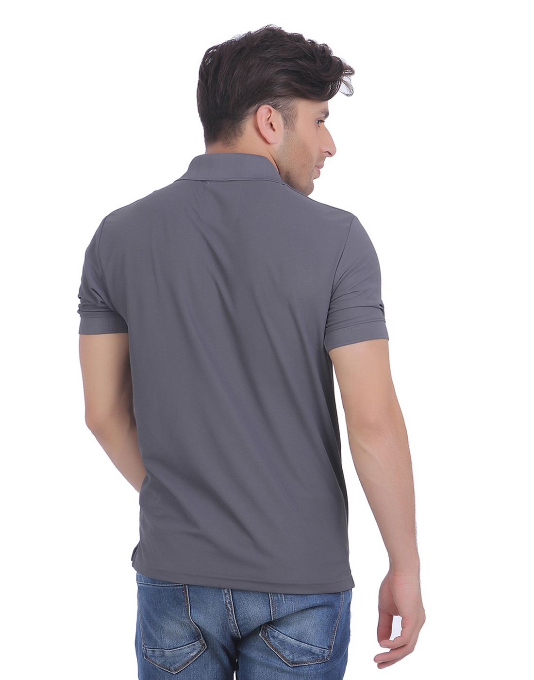 T-Shirts / Polo Collar / Honeycomb / Gargoyle Grey - 3