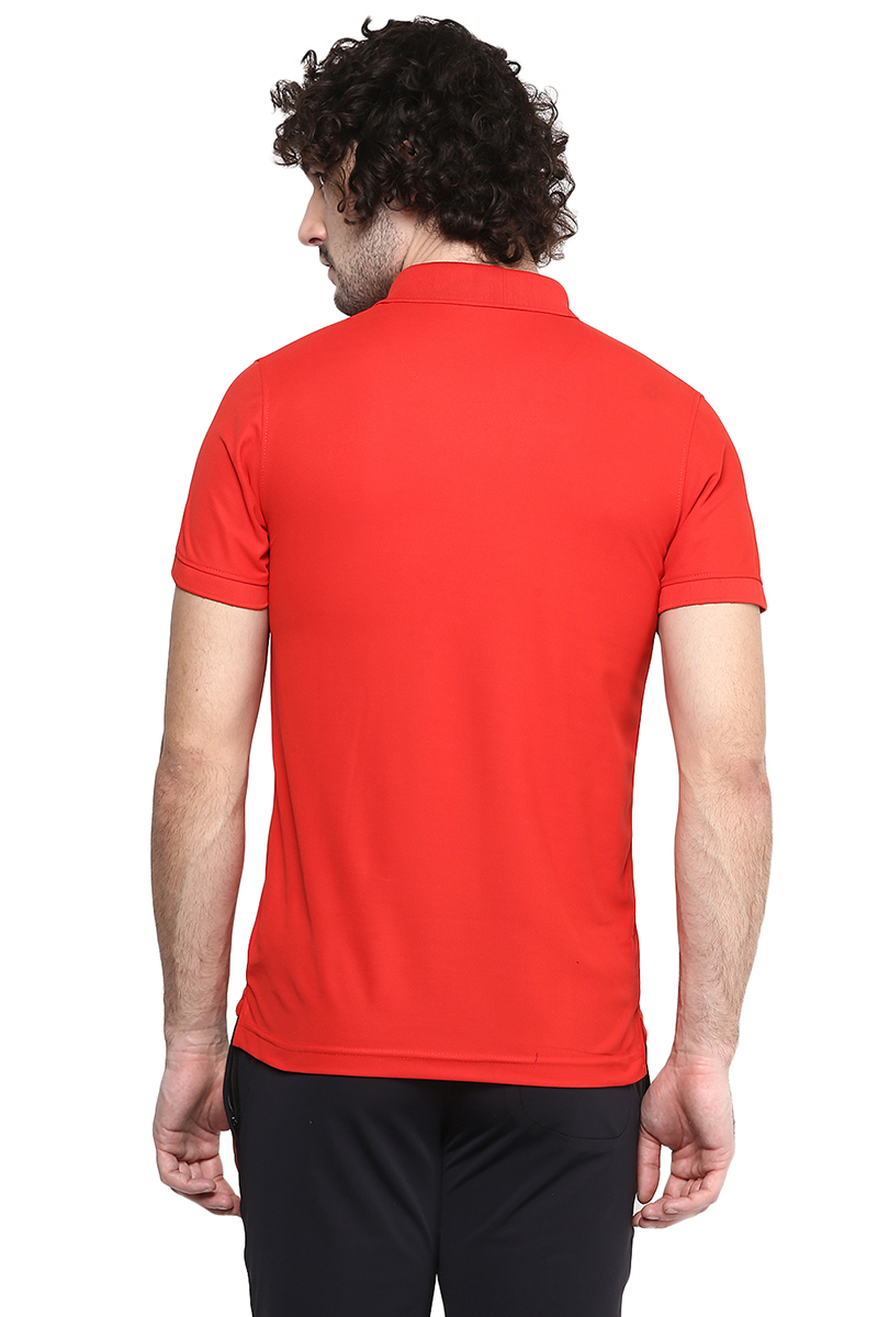 T-Shirts / Polo Collar / Honeycomb / Red - 3
