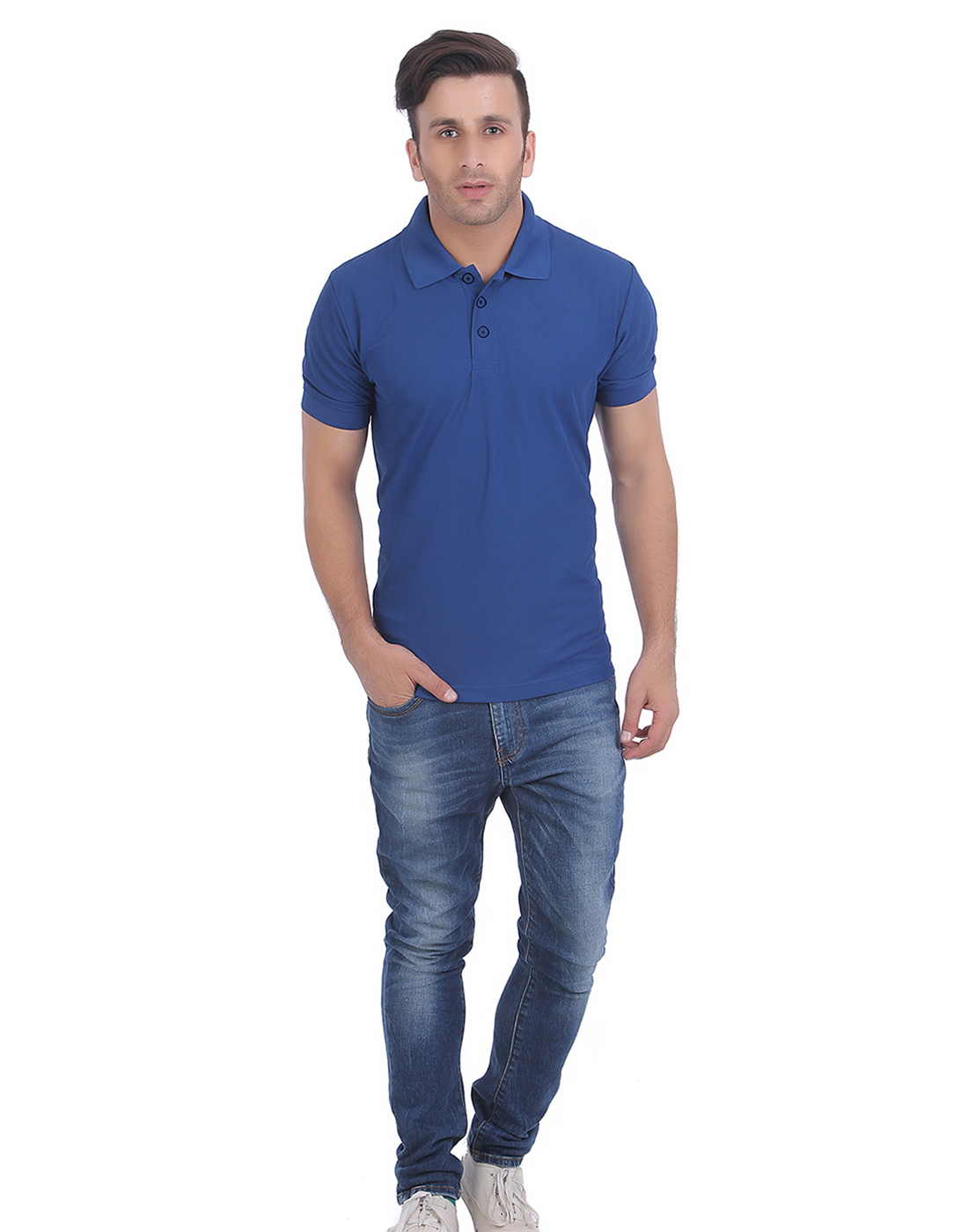 T-Shirts / Polo Collar / Honeycomb / True Navy - 5