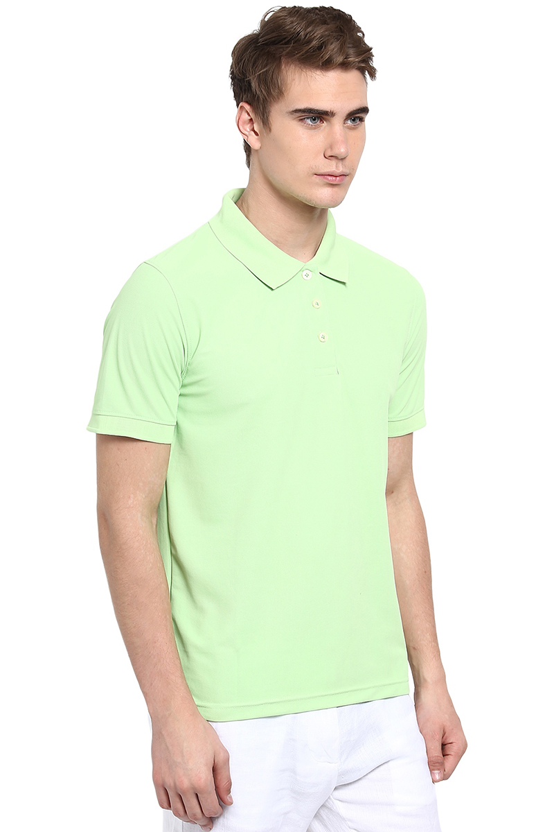 T-Shirts / Polo Collar / Honeycomb / Lettuce Green - 4