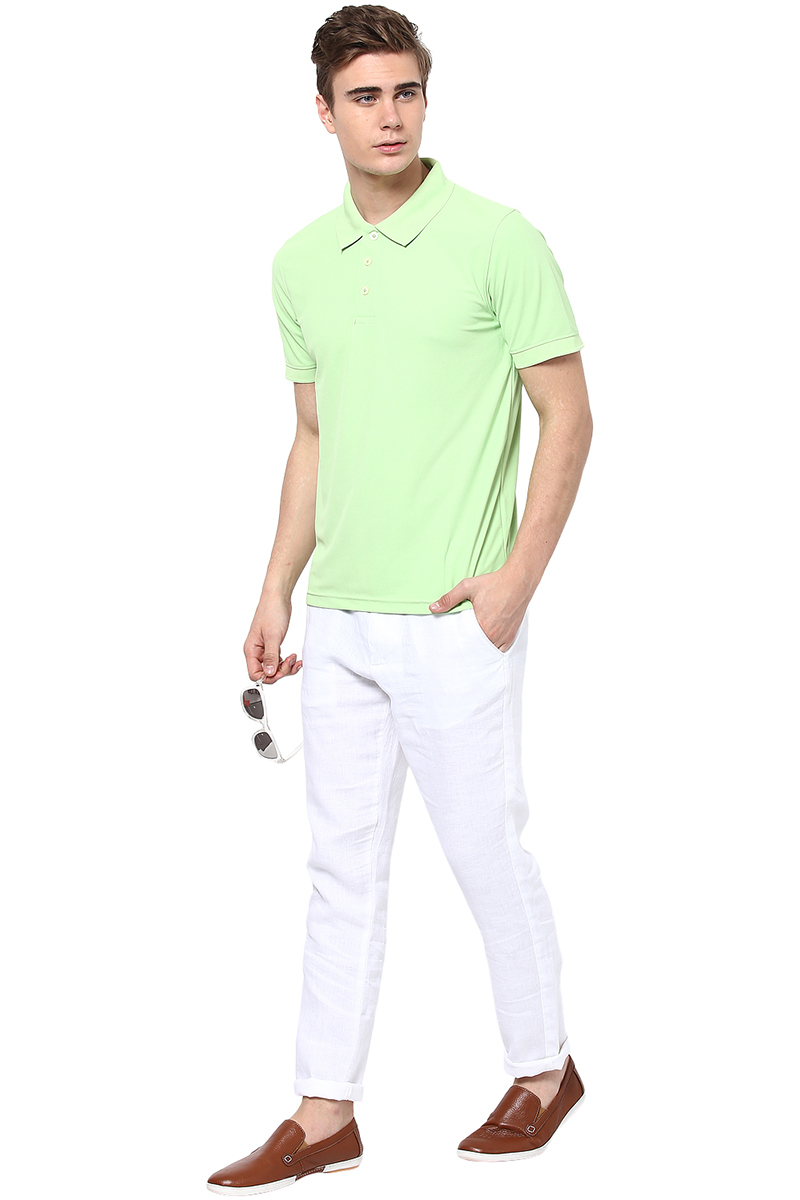 T-Shirts / Polo Collar / Honeycomb / Lettuce Green - 5