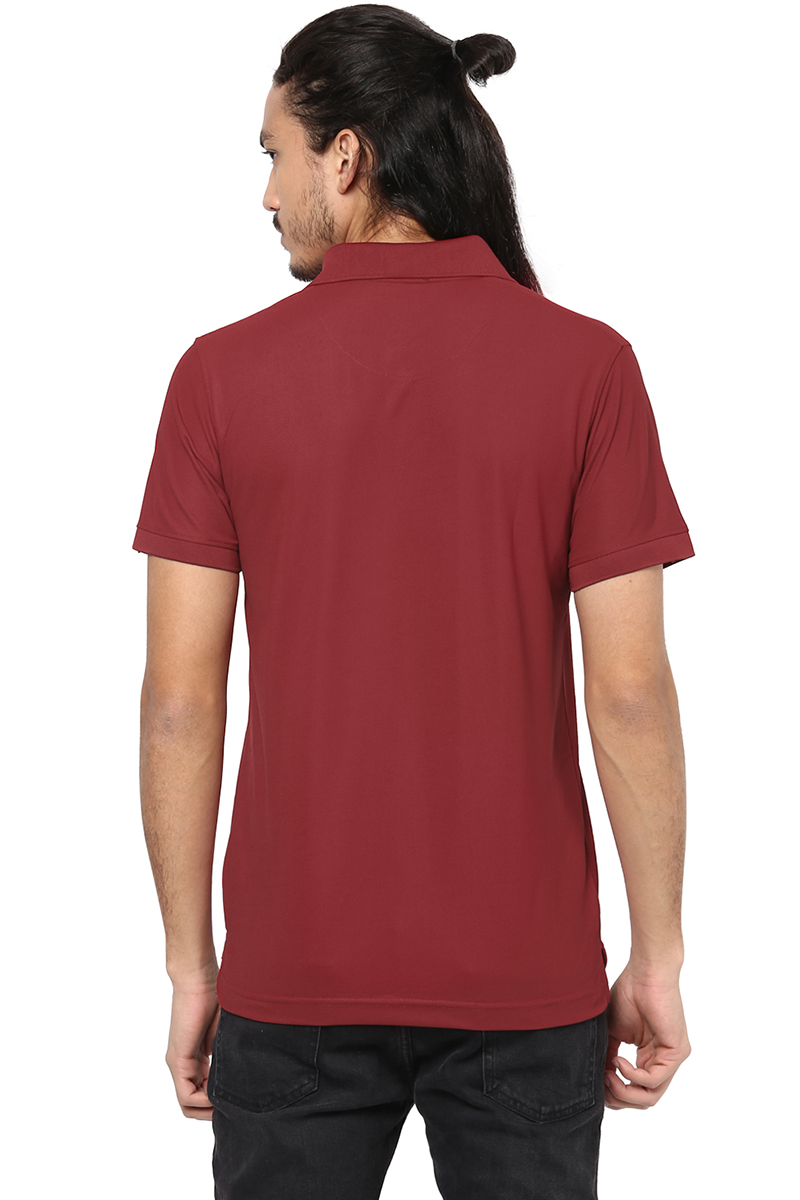 T-Shirts / Polo Collar / Honeycomb / Maroon - 3