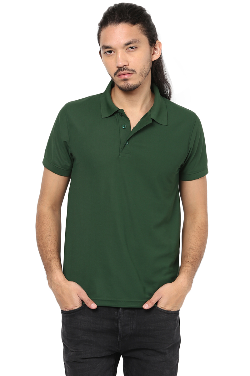T-Shirts / Polo Collar / Honeycomb / Forest Green