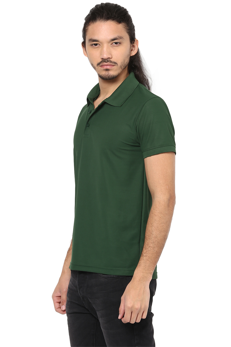 T-Shirts / Polo Collar / Honeycomb / Forest Green - 2