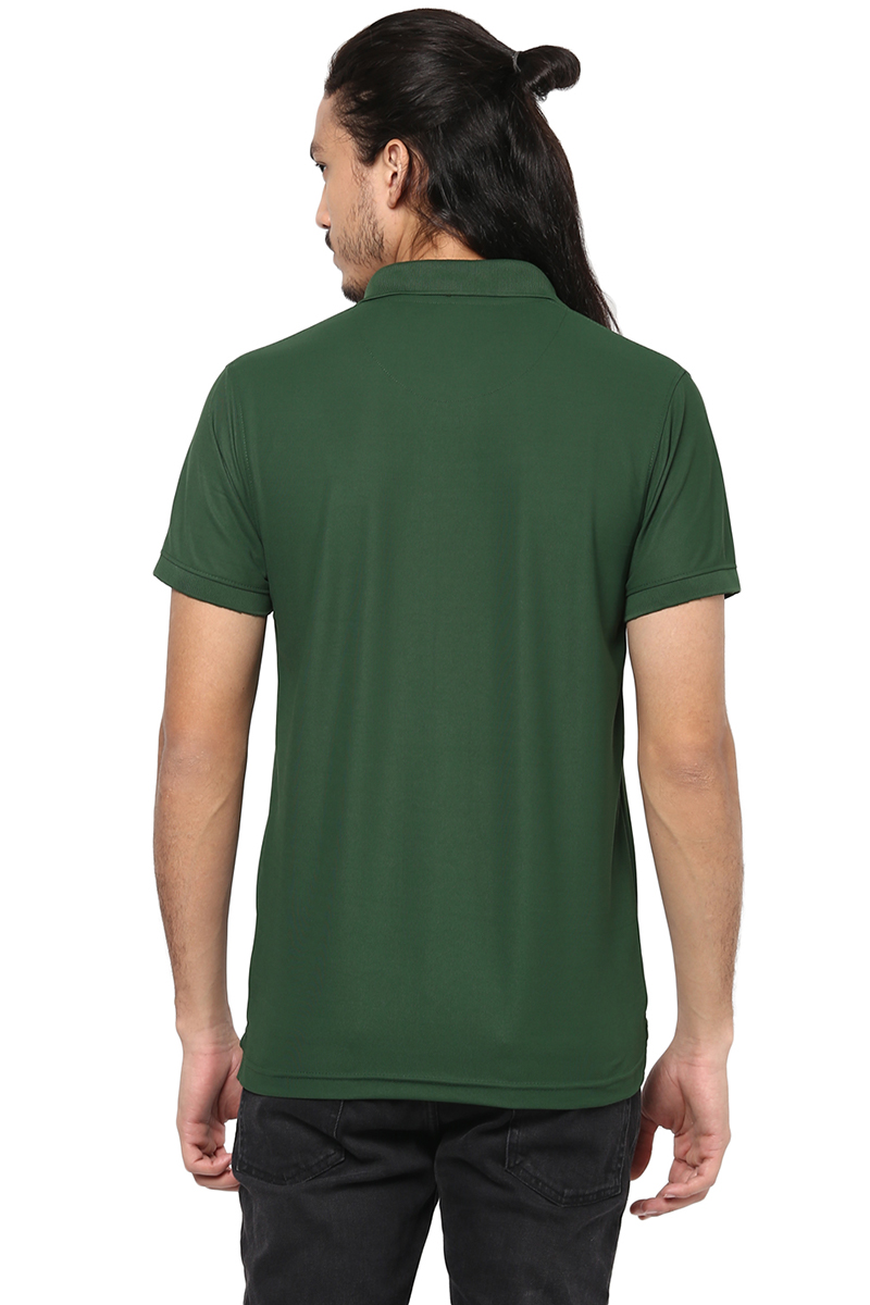 T-Shirts / Polo Collar / Honeycomb / Forest Green - 3