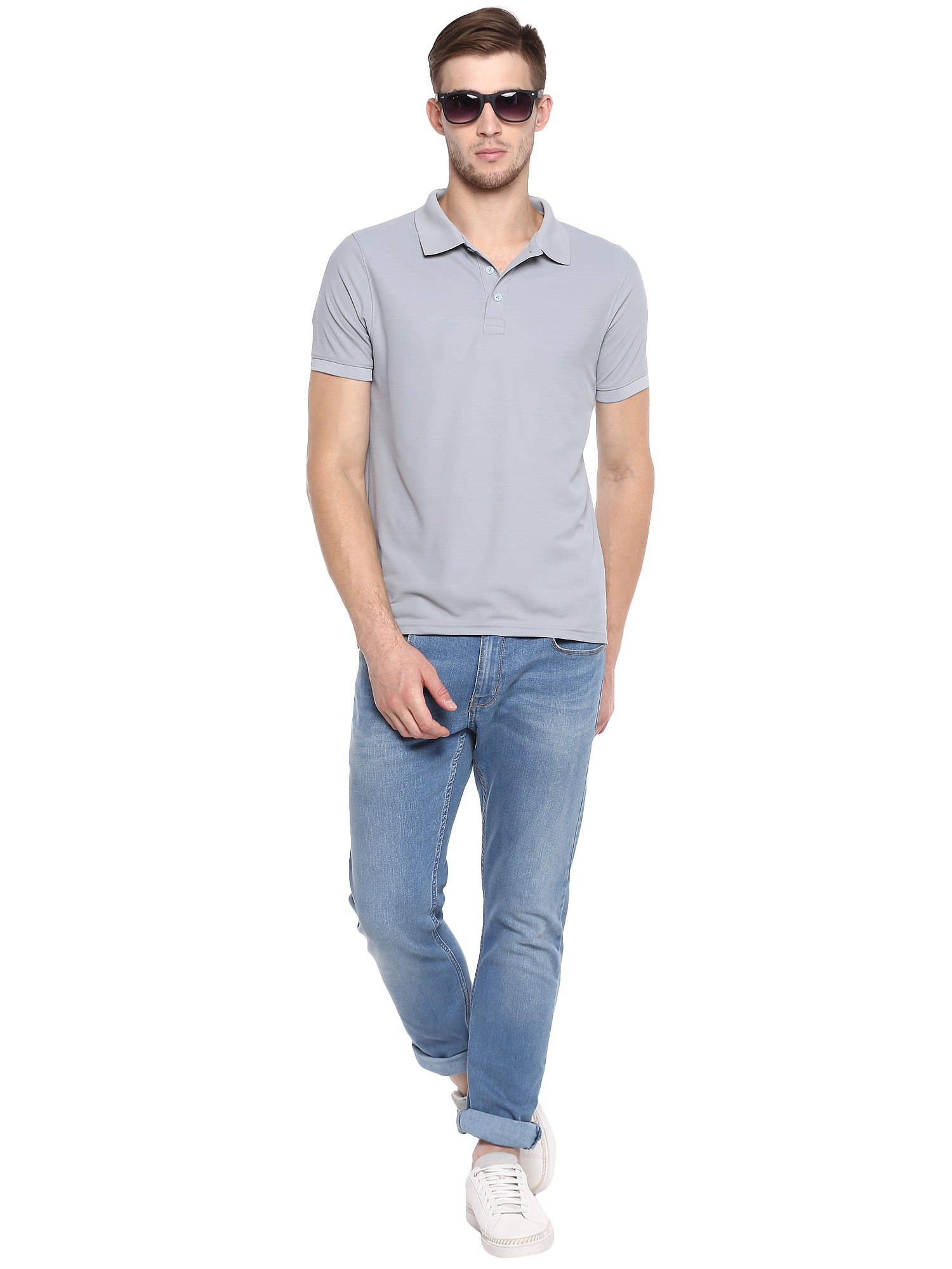 T-Shirts / Polo Collar / Honeycomb / Steel Grey - 3