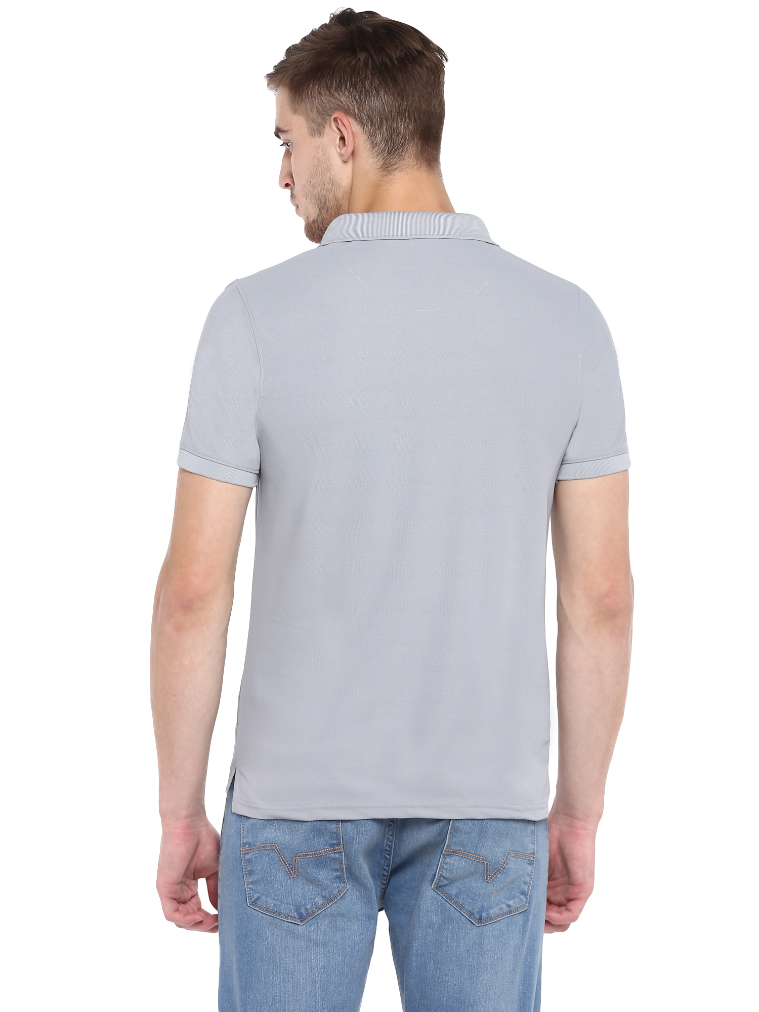 T-Shirts / Polo Collar / Honeycomb / Steel Grey - 4