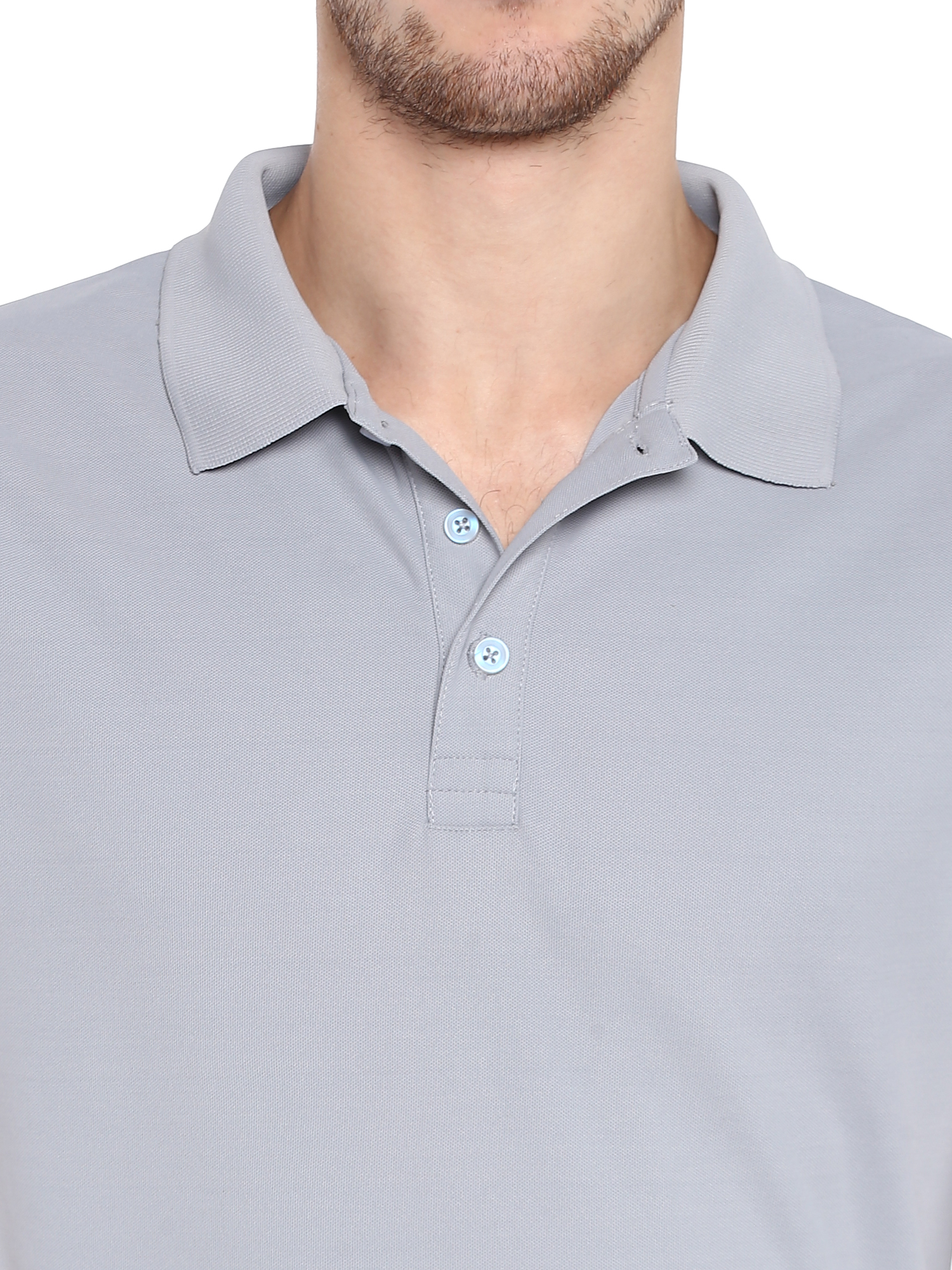 T-Shirts / Polo Collar / Honeycomb / Steel Grey - 7