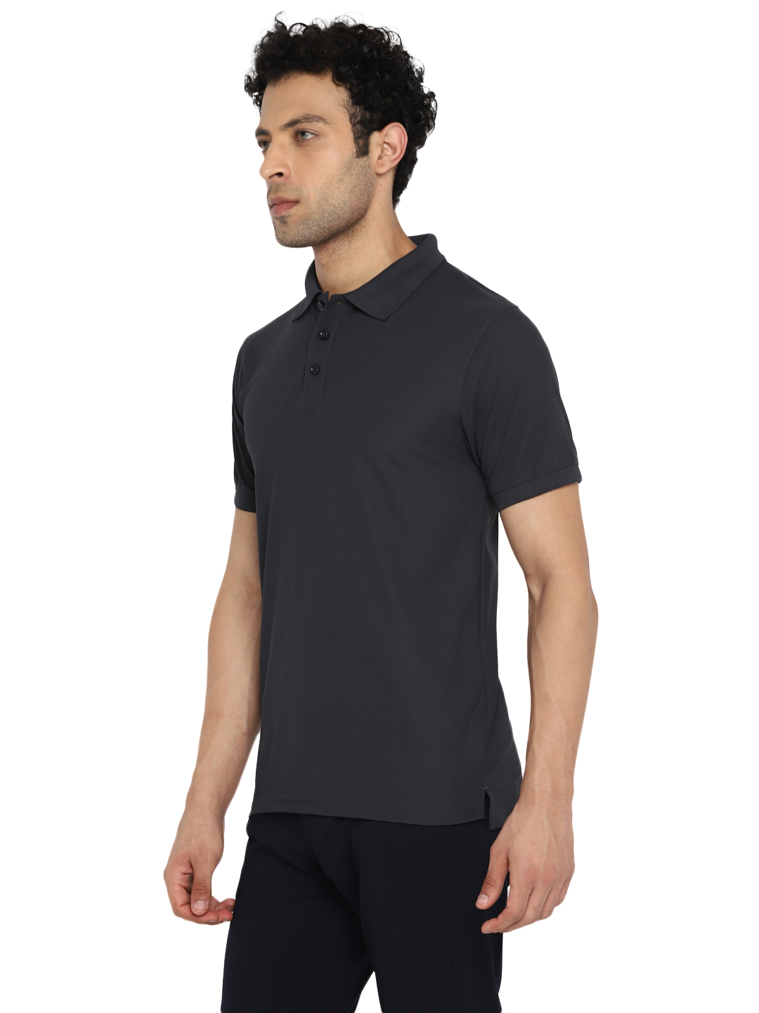 T-Shirts / Polo Collar / Honeycomb / Carbon Grey - 4