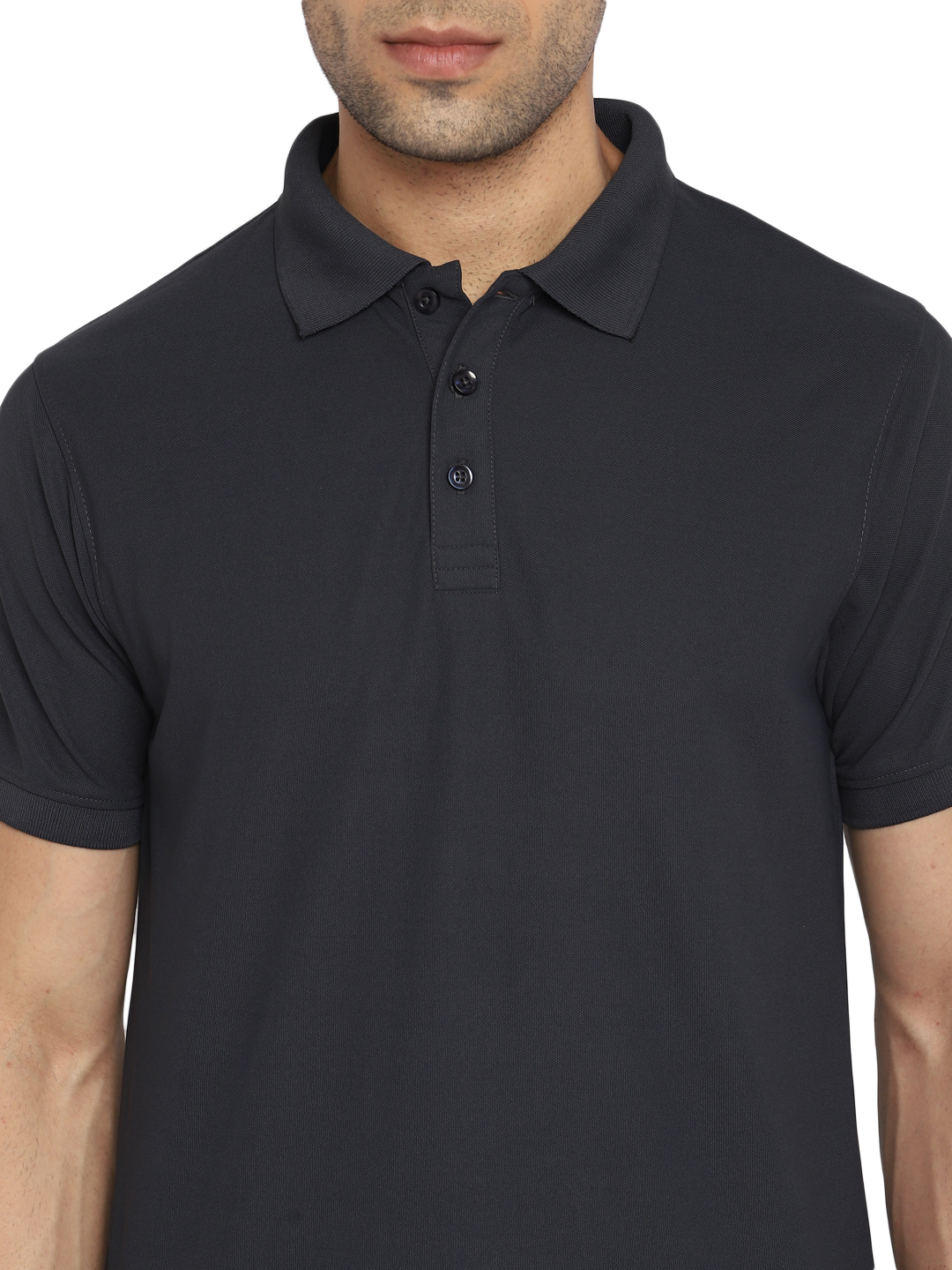 T-Shirts / Polo Collar / Honeycomb / Carbon Grey - 5