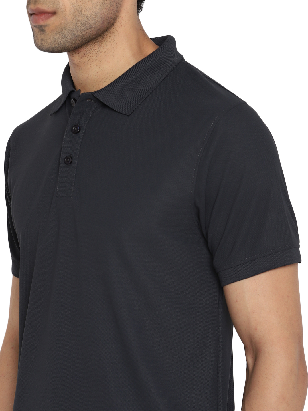 T-Shirts / Polo Collar / Honeycomb / Carbon Grey - 6