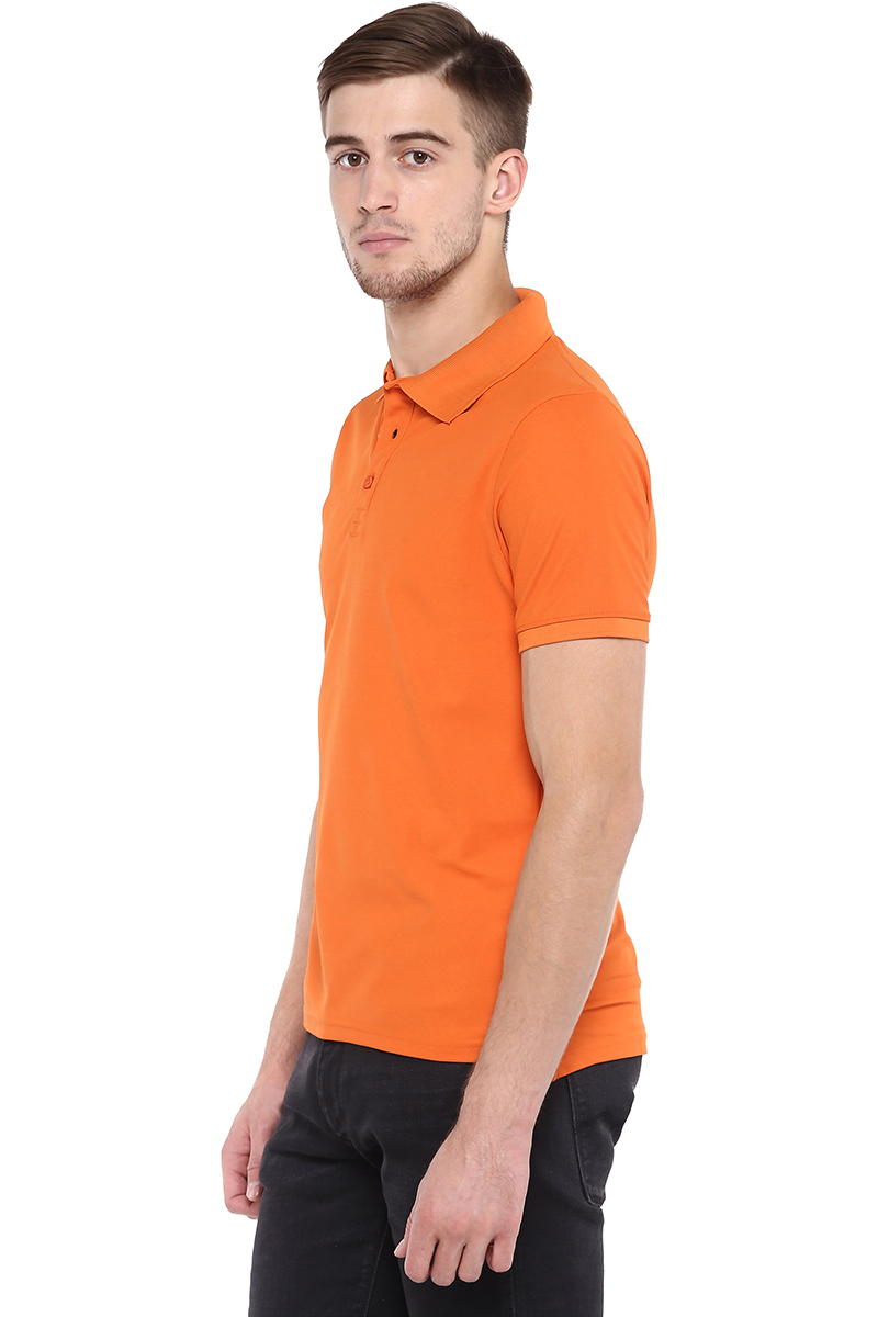 T-Shirts / Polo Collar / Honeycomb / Orange - 2
