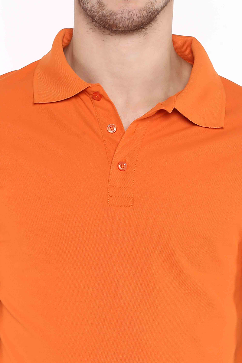 T-Shirts / Polo Collar / Honeycomb / Orange - 5