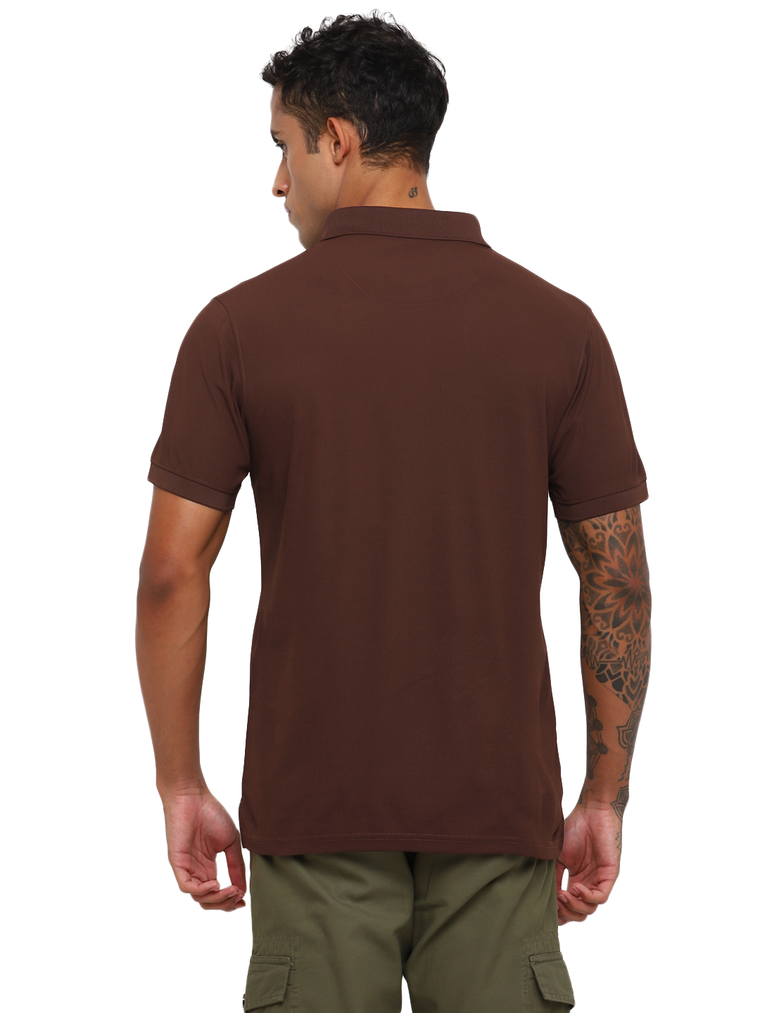 T-Shirts / Polo Collar / Honeycomb / Dark Brown - 2