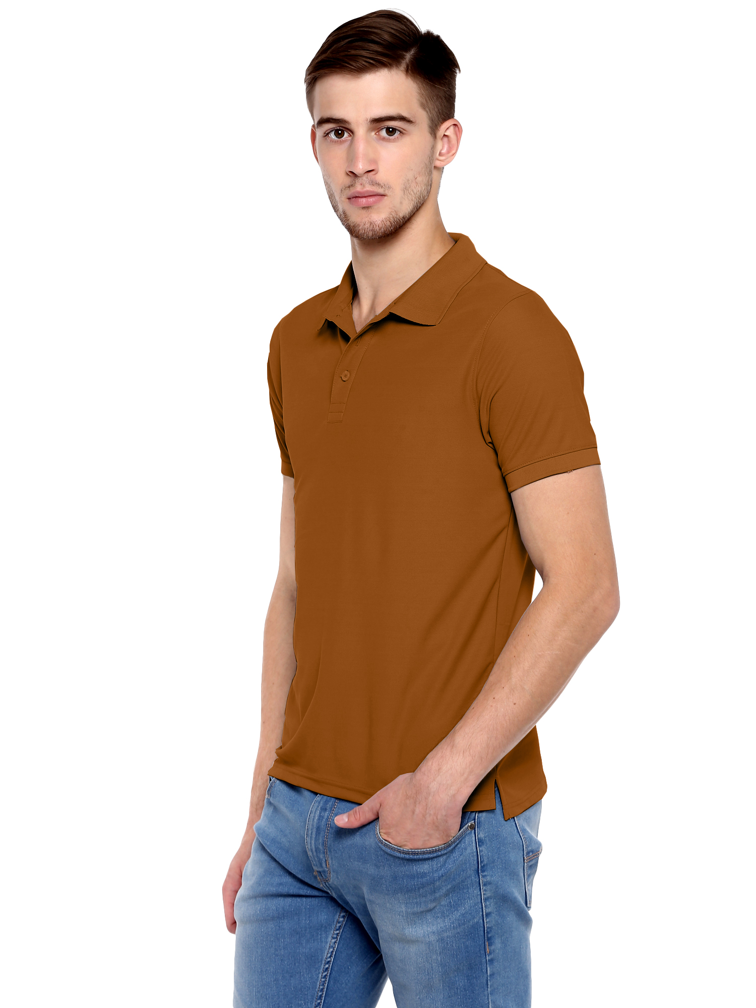 T-Shirts / Polo Collar / Honeycomb / Caramel - 3