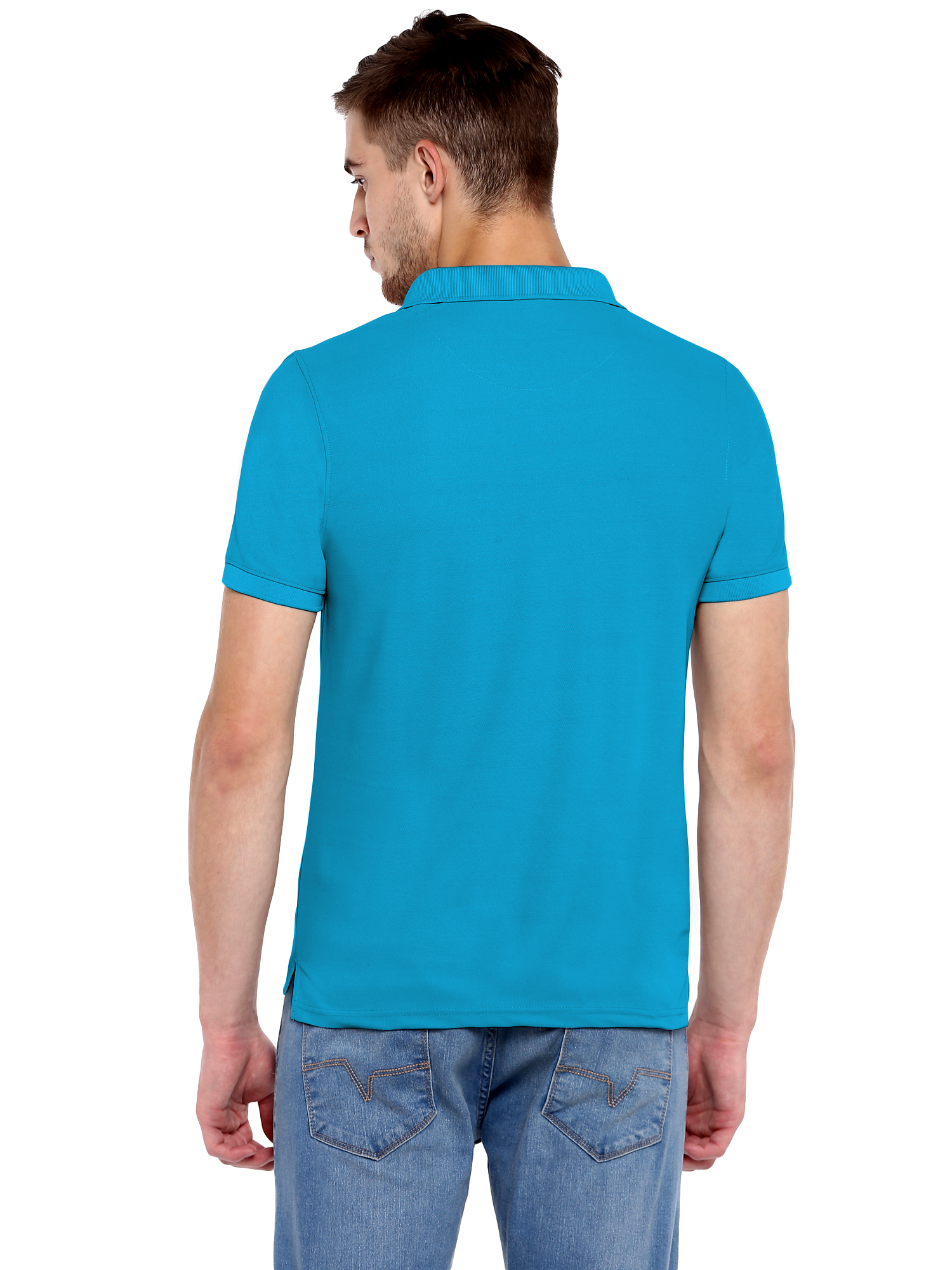 T-Shirts / Polo Collar / Honeycomb / Ocean Blue - 2