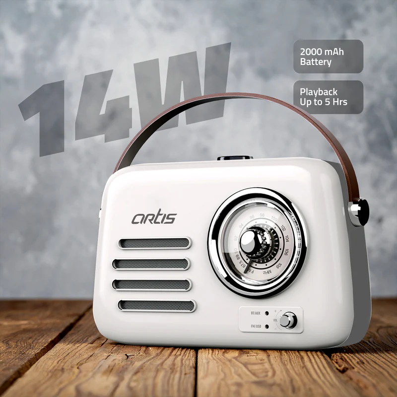 Artis BT15 Retro Portable Wireless Bluetooth Speaker - 2