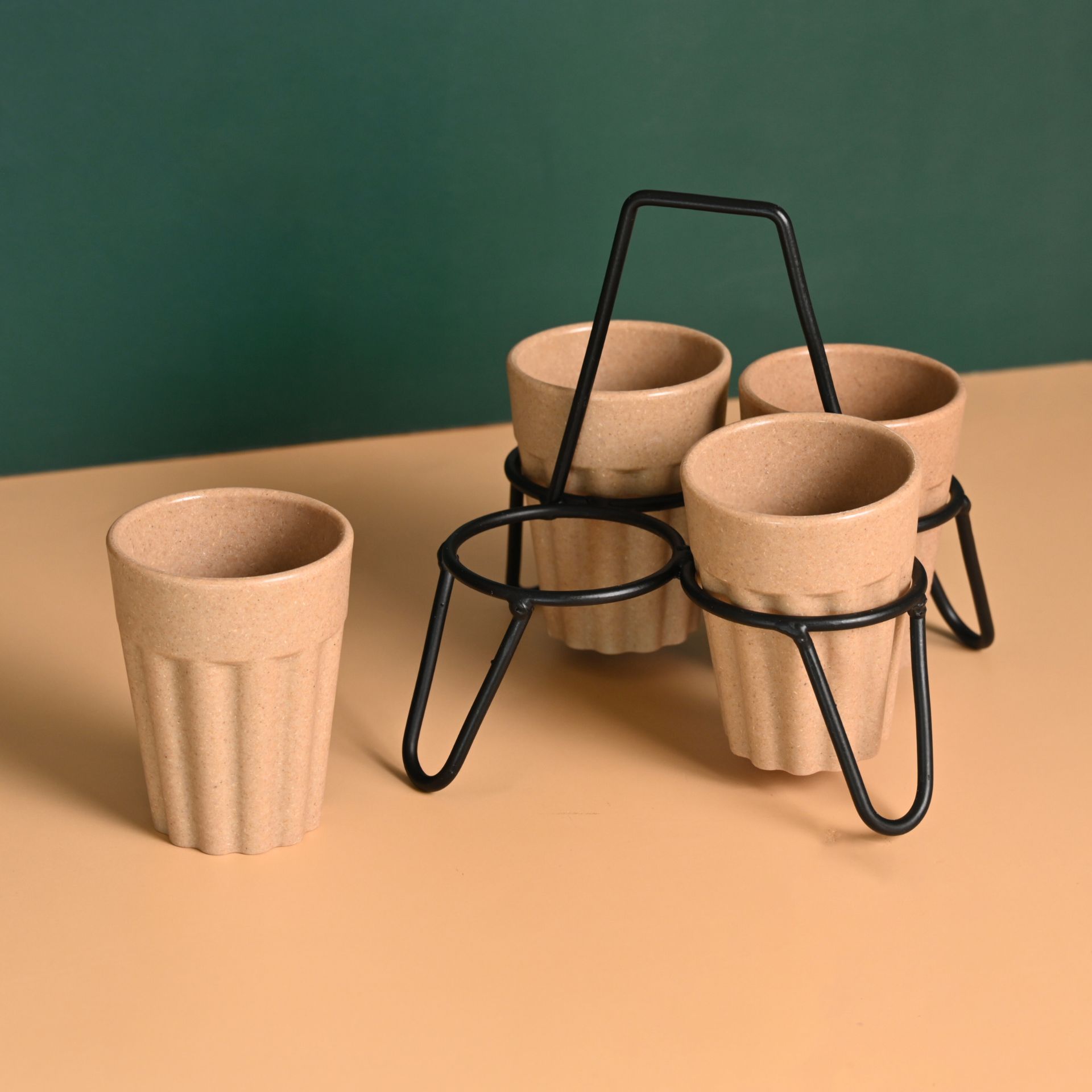 Cutting Chai Cups With Stand 100 ml | Set of 4 - 9