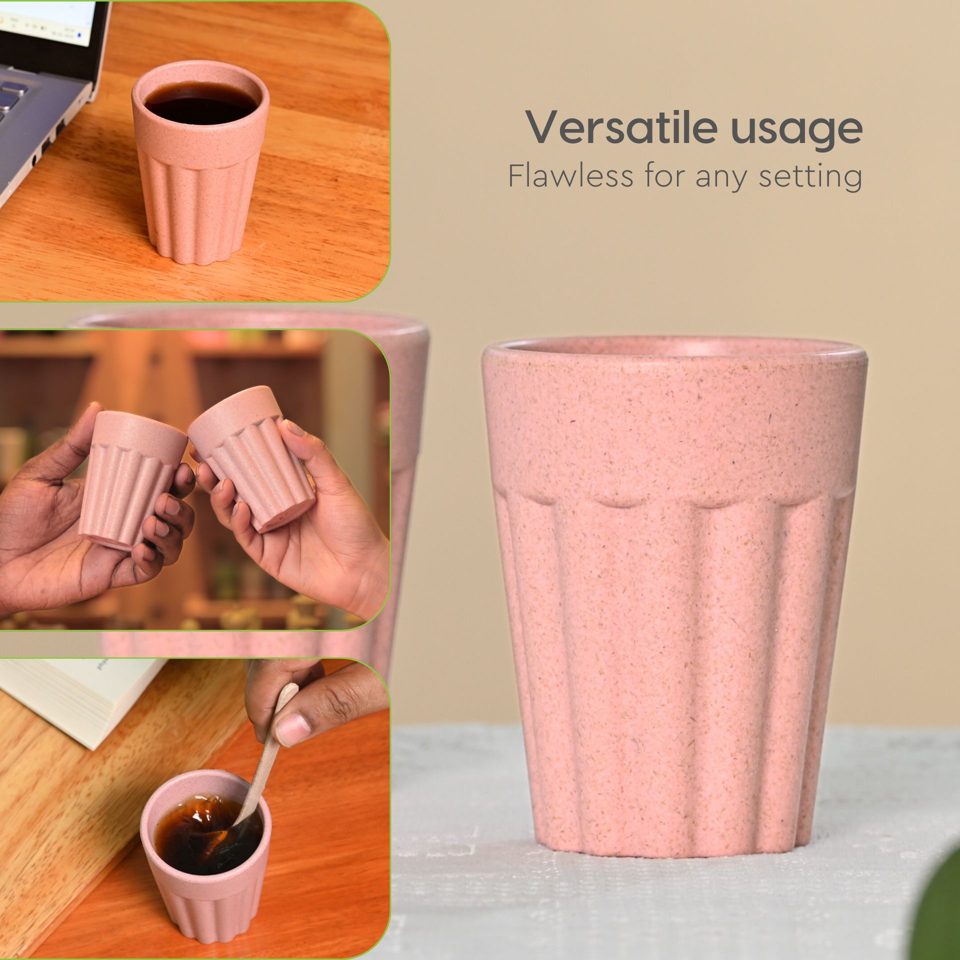 Cutting Chai Cups With Stand 100 ml | Set of 4 - 16