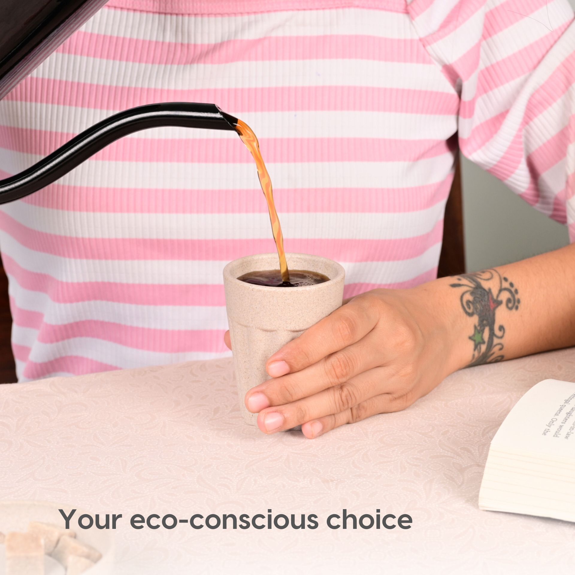 Cutting Chai Cups With Stand 100 ml | Set of 4 - 18