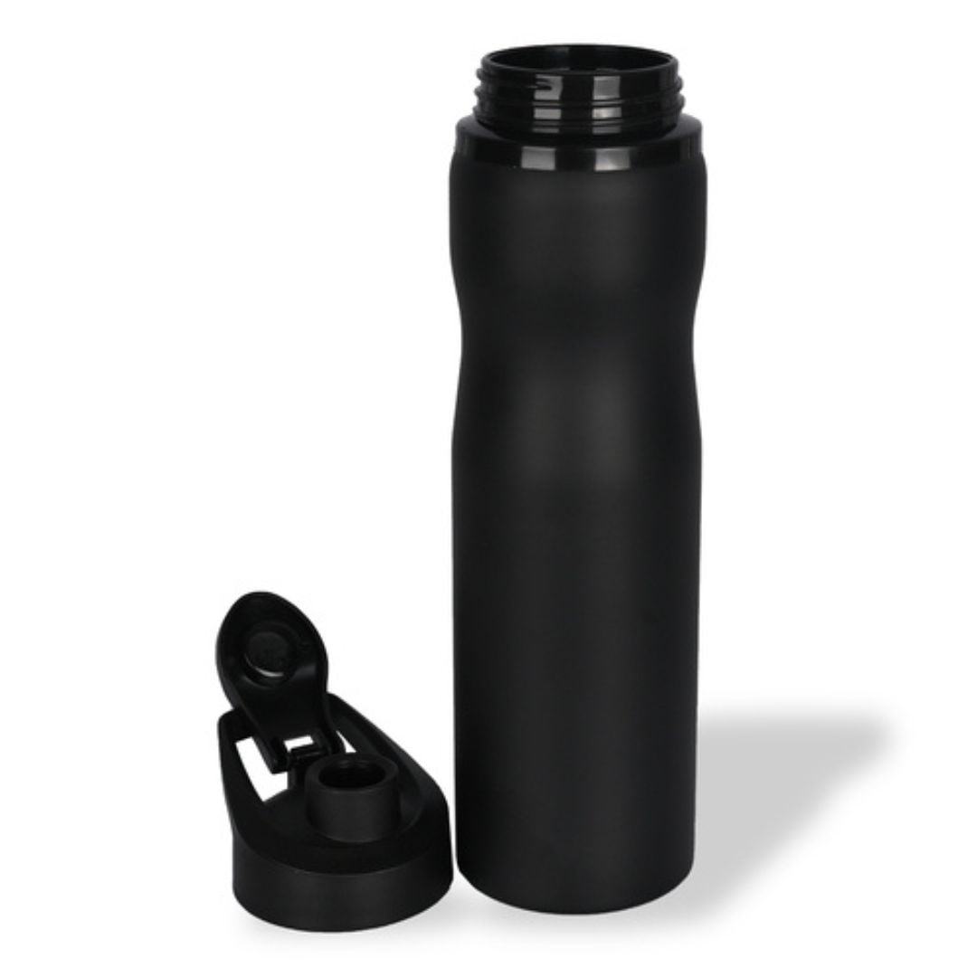 Black Matte Sporty Stainless Steel Bottle (750ml) - 2