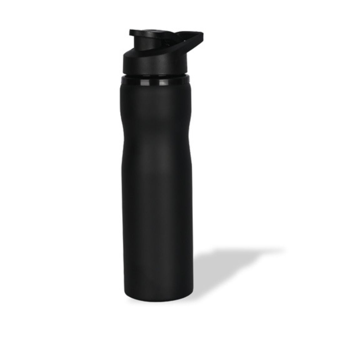Black Matte Sporty Stainless Steel Bottle (750ml) - 4