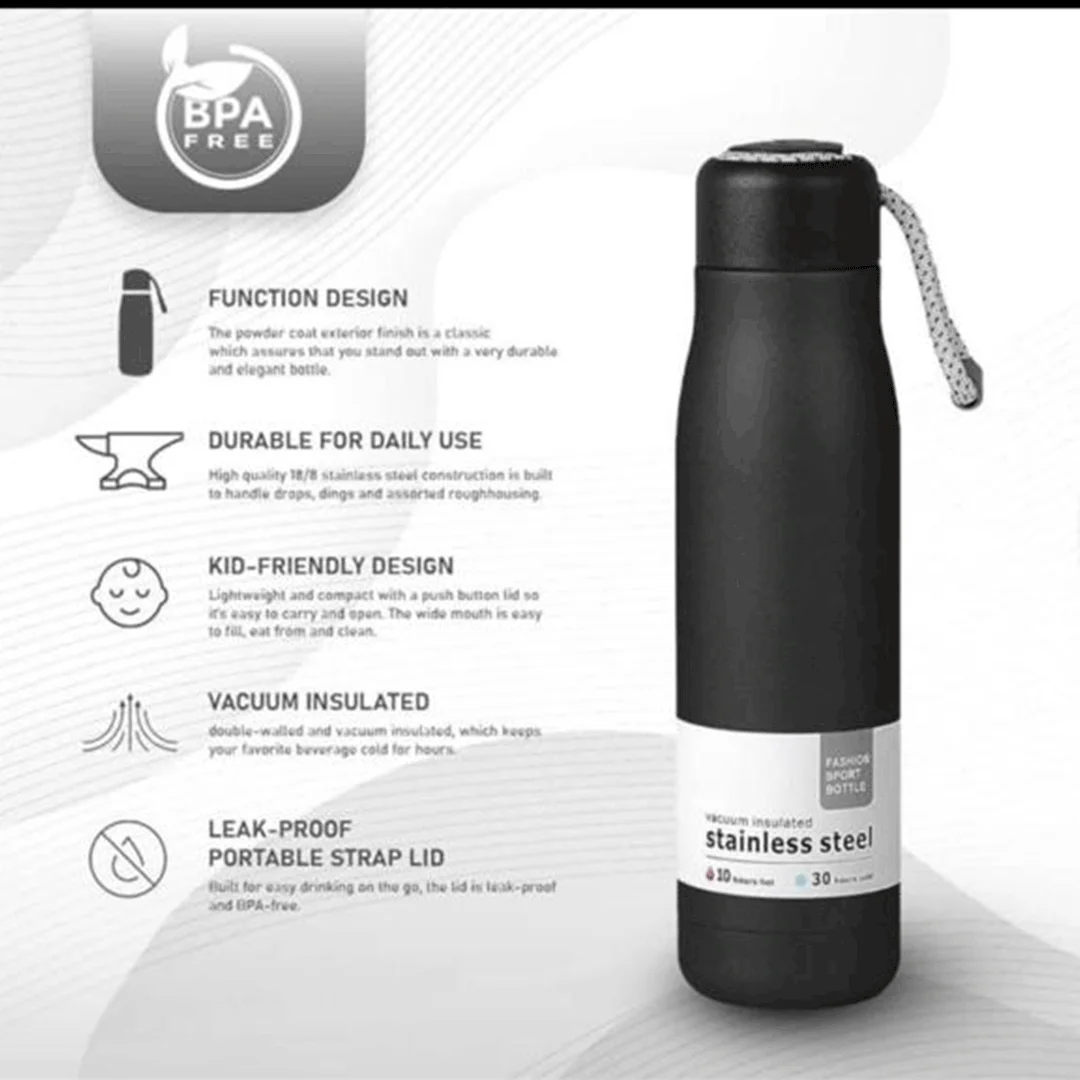 Vacuum Insulated Stainless Steel Bottle (550ml) - 5