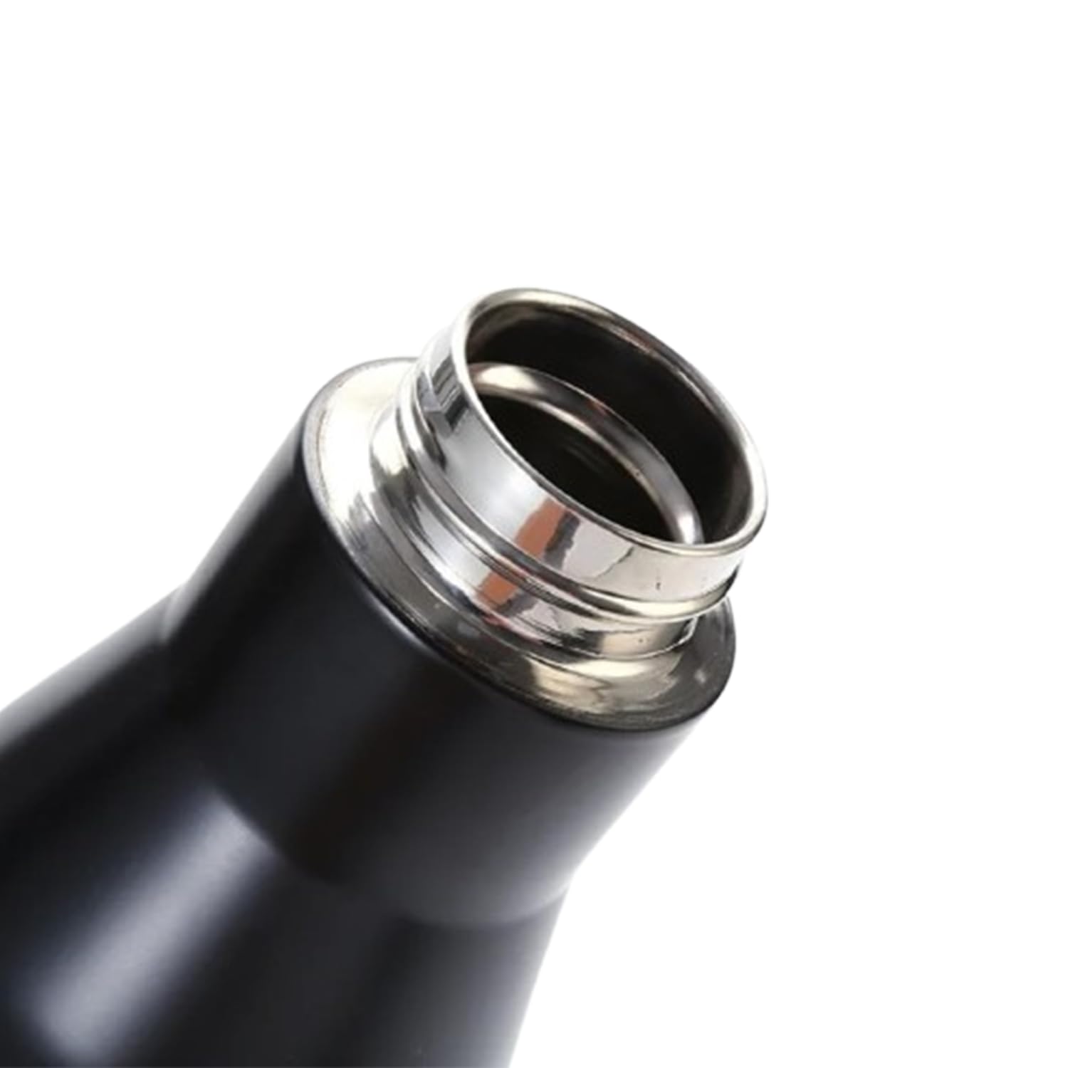 Black Stainless Steel Vacuum Bottle with Eco-Friendly Bamboo Lid (500ml) - 3