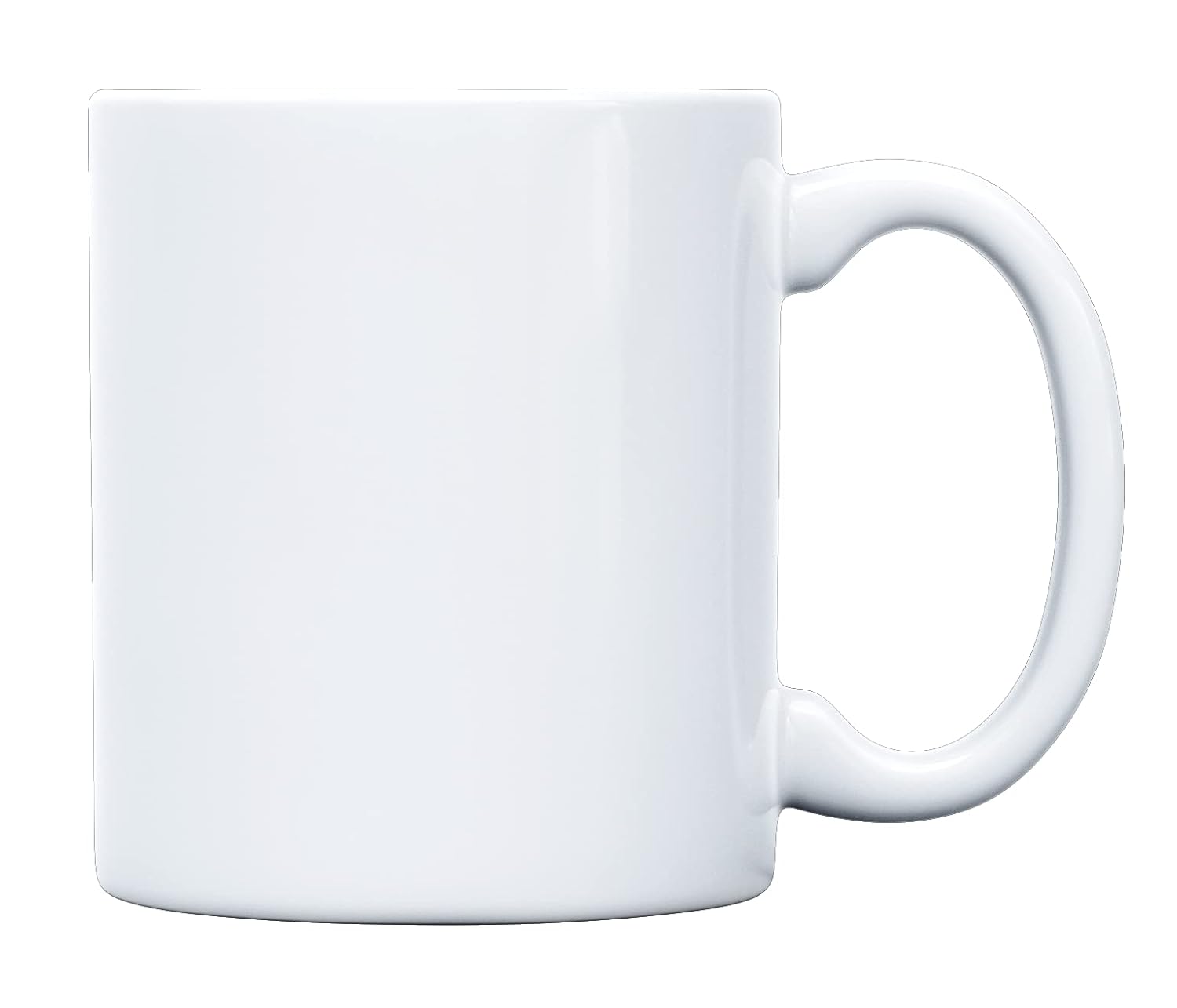Custom Printed Sublimation White Ceramic Coffee Mugs (350 ML)