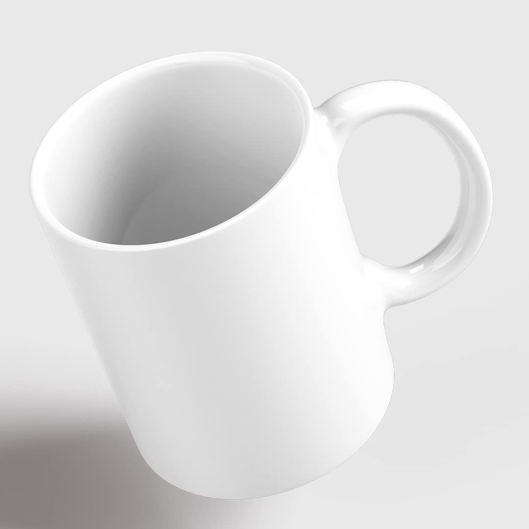 Custom Printed Sublimation White Ceramic Coffee Mugs (350 ML) - 4