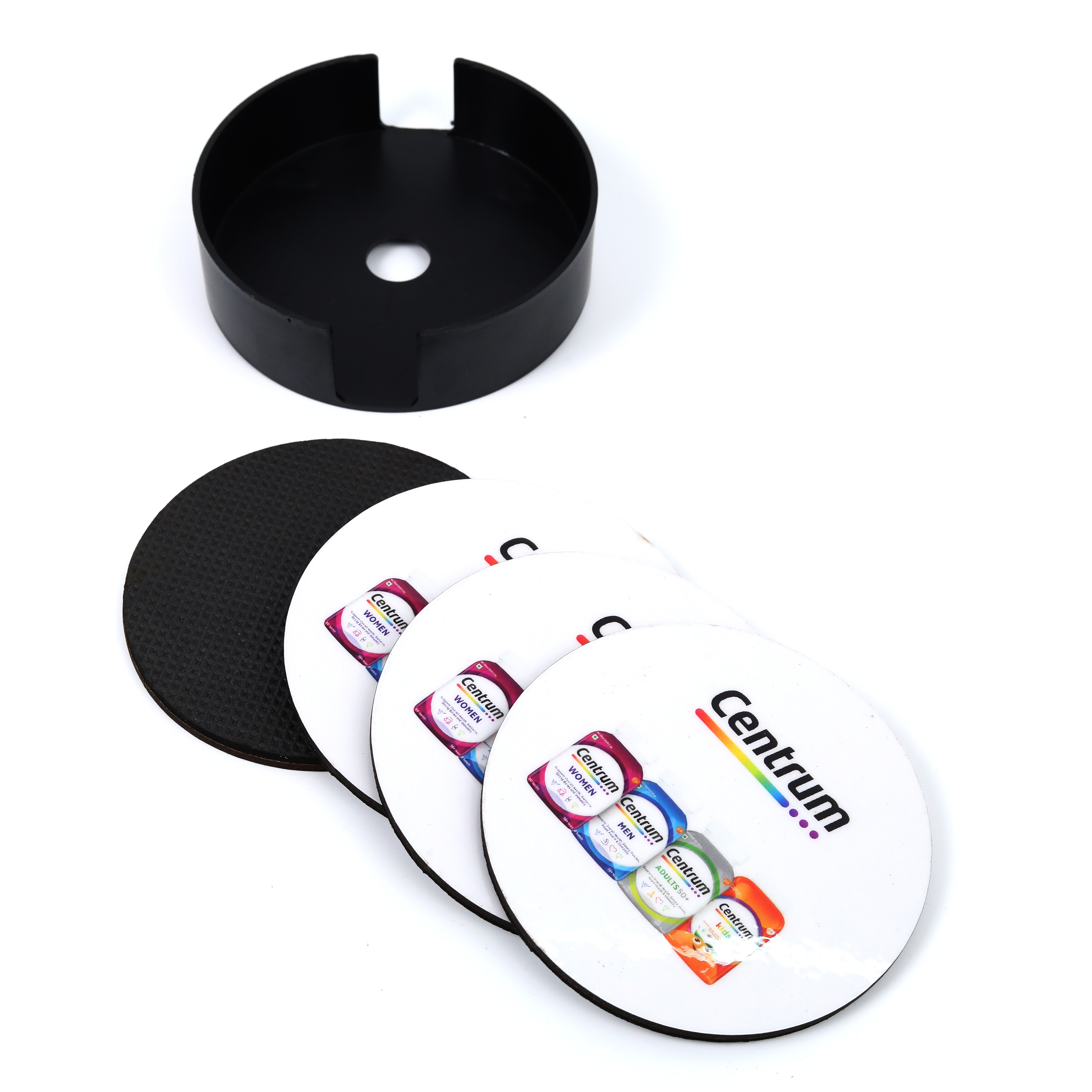 Tea Coaster - 4 Pcs with Holder (Centrum) - 2