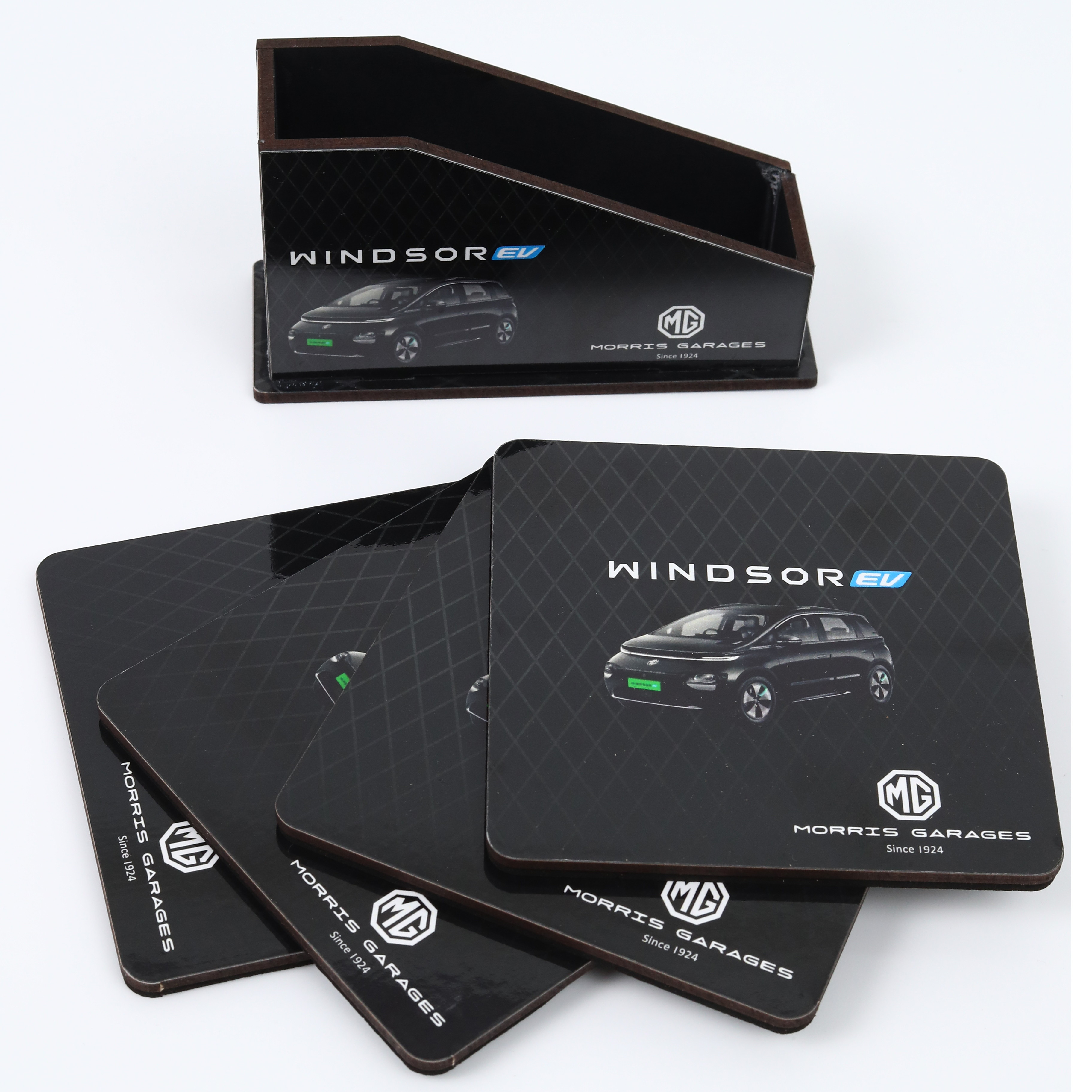 Tea Coaster - 4 Pcs with Holder (MG Windsor) - 3