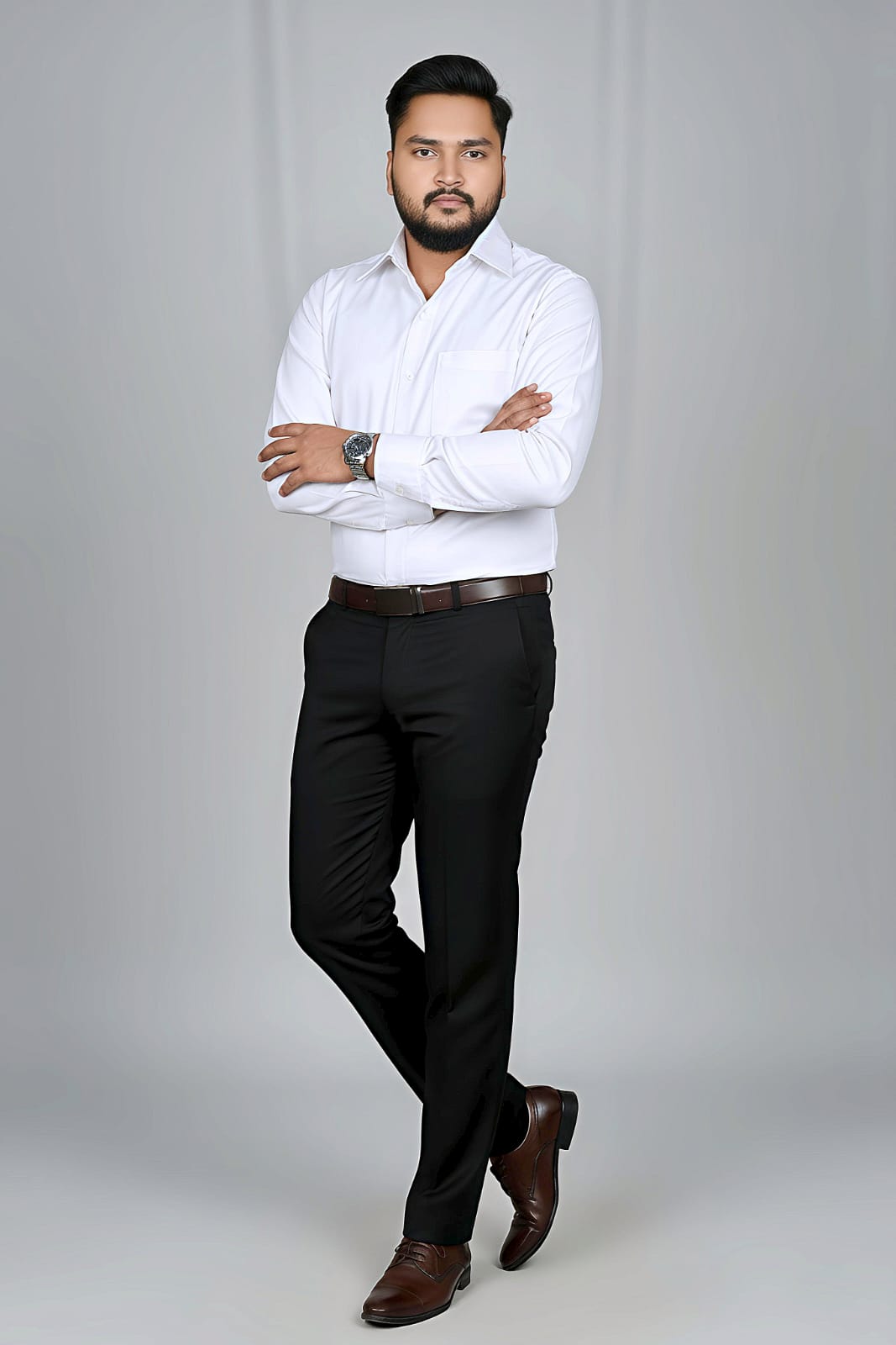 Anti Stain Formal Shirts by Mafatlal (White)
