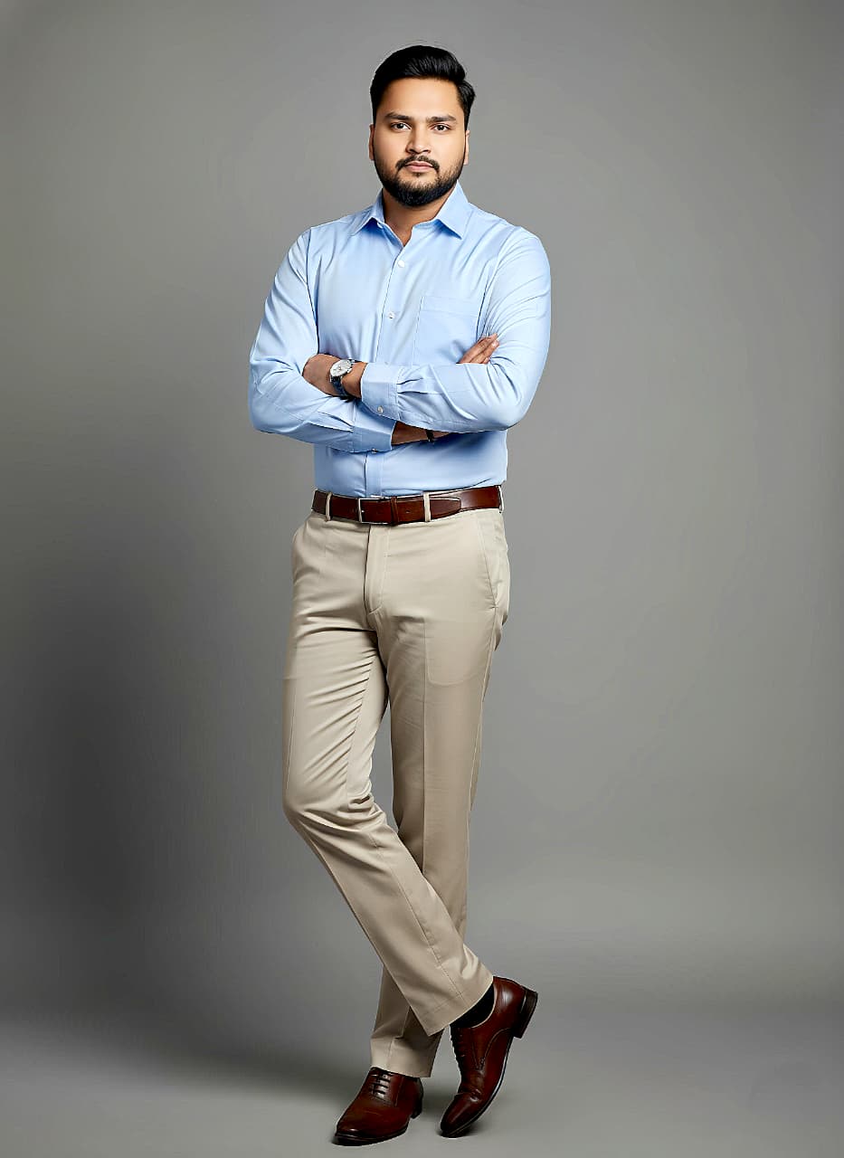 Anti Stain Formal Shirts by Mafatlal (Surf Blue)