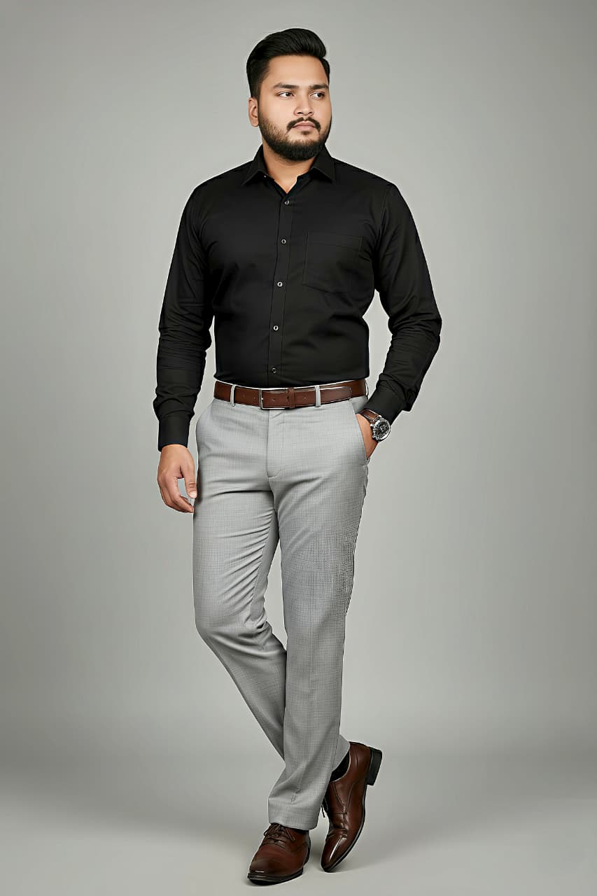 Anti Stain Formal Shirts by Mafatlal (Black)