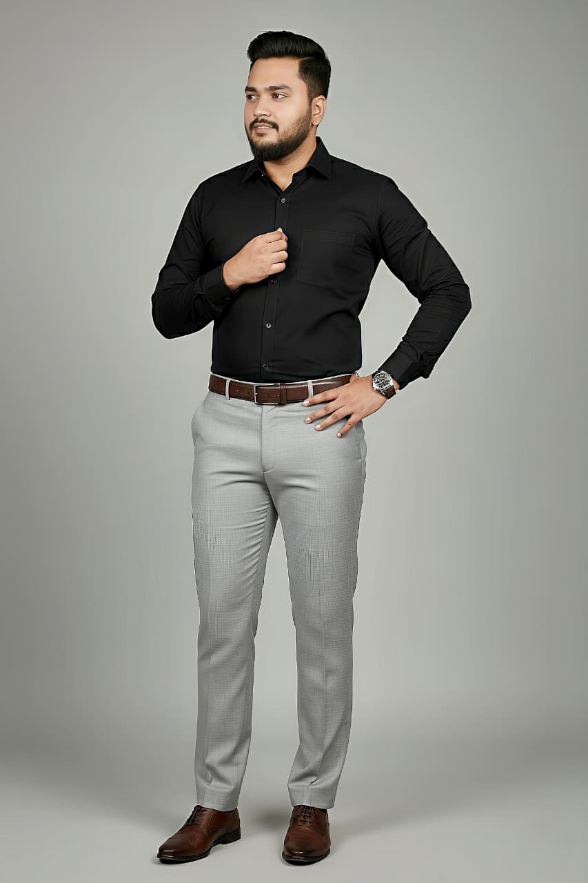 Anti Stain Formal Shirts by Mafatlal (Black) - 2