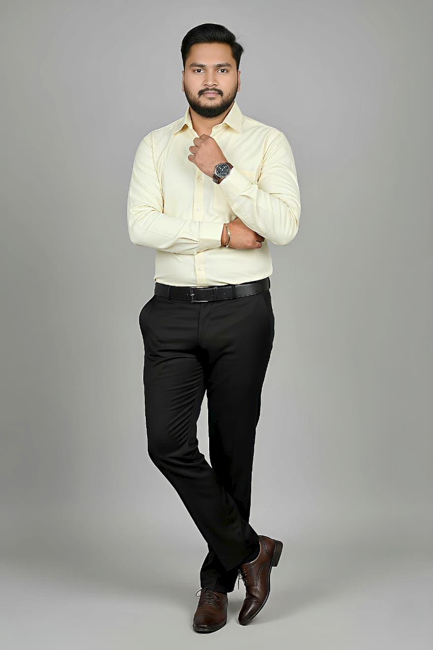 Anti Stain Formal Shirts by Mafatlal (Lemon)