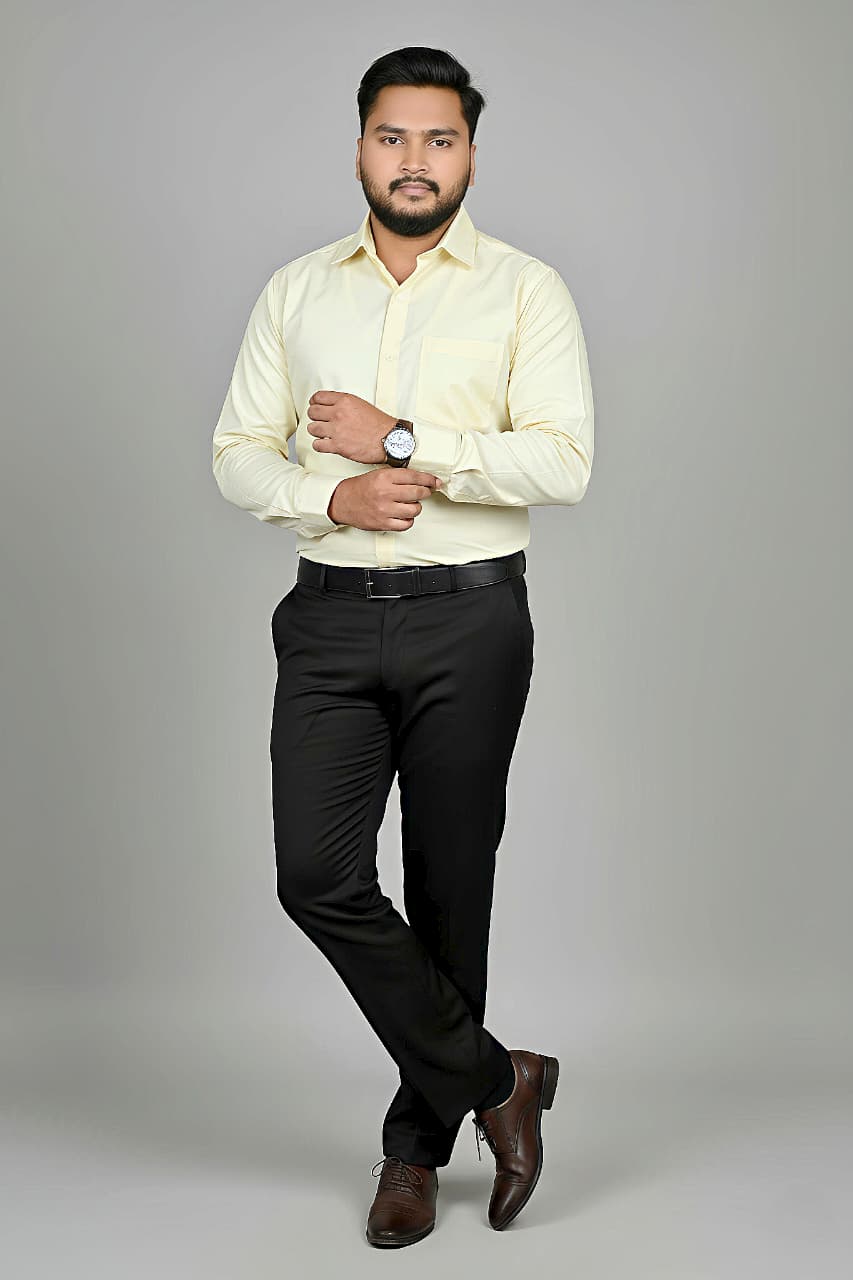 Anti Stain Formal Shirts by Mafatlal (Lemon) - 2
