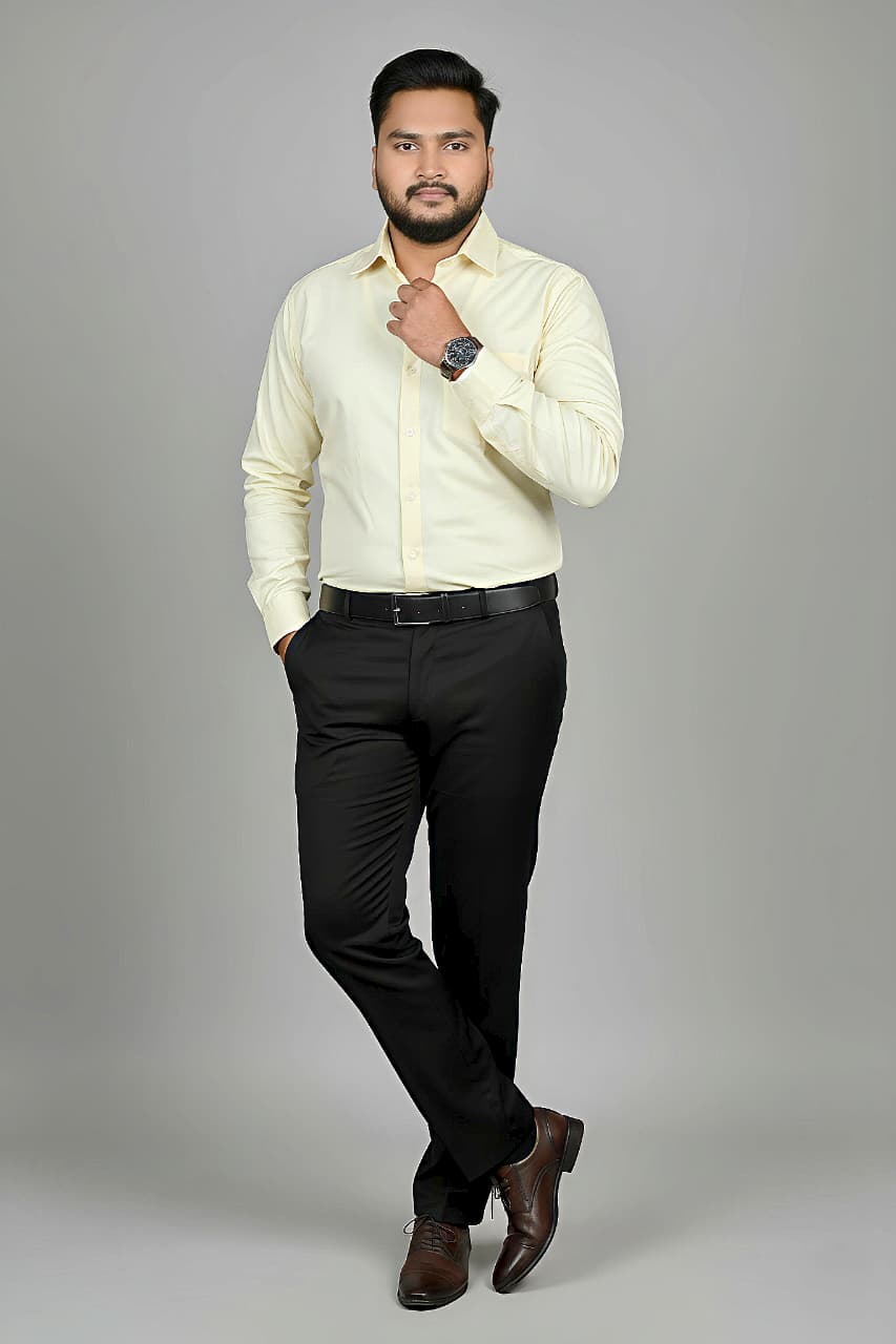Anti Stain Formal Shirts by Mafatlal (Lemon) - 3
