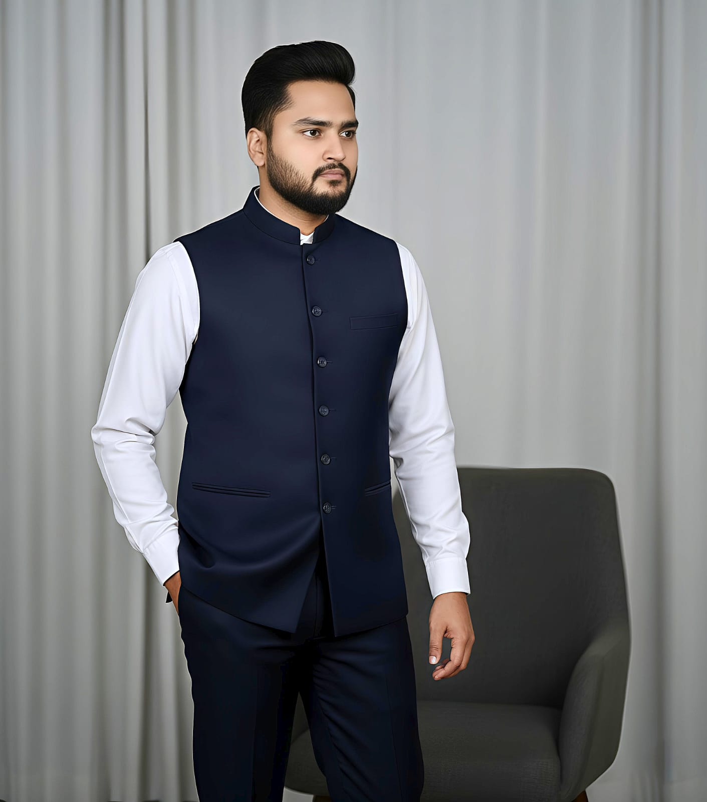 Jackets by Mafatlal (Navy Blue) - 4