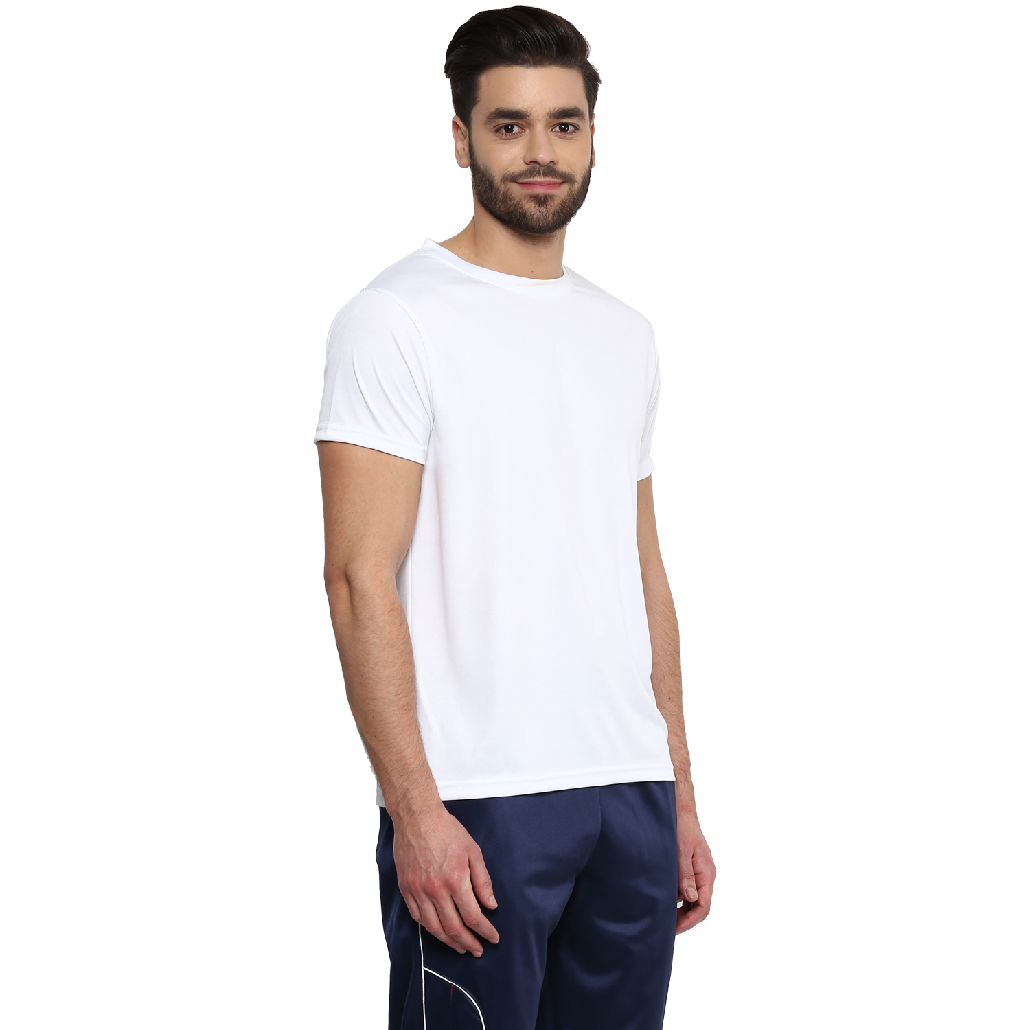 T-Shirts / Round Neck / Micro Polyester / White - 4