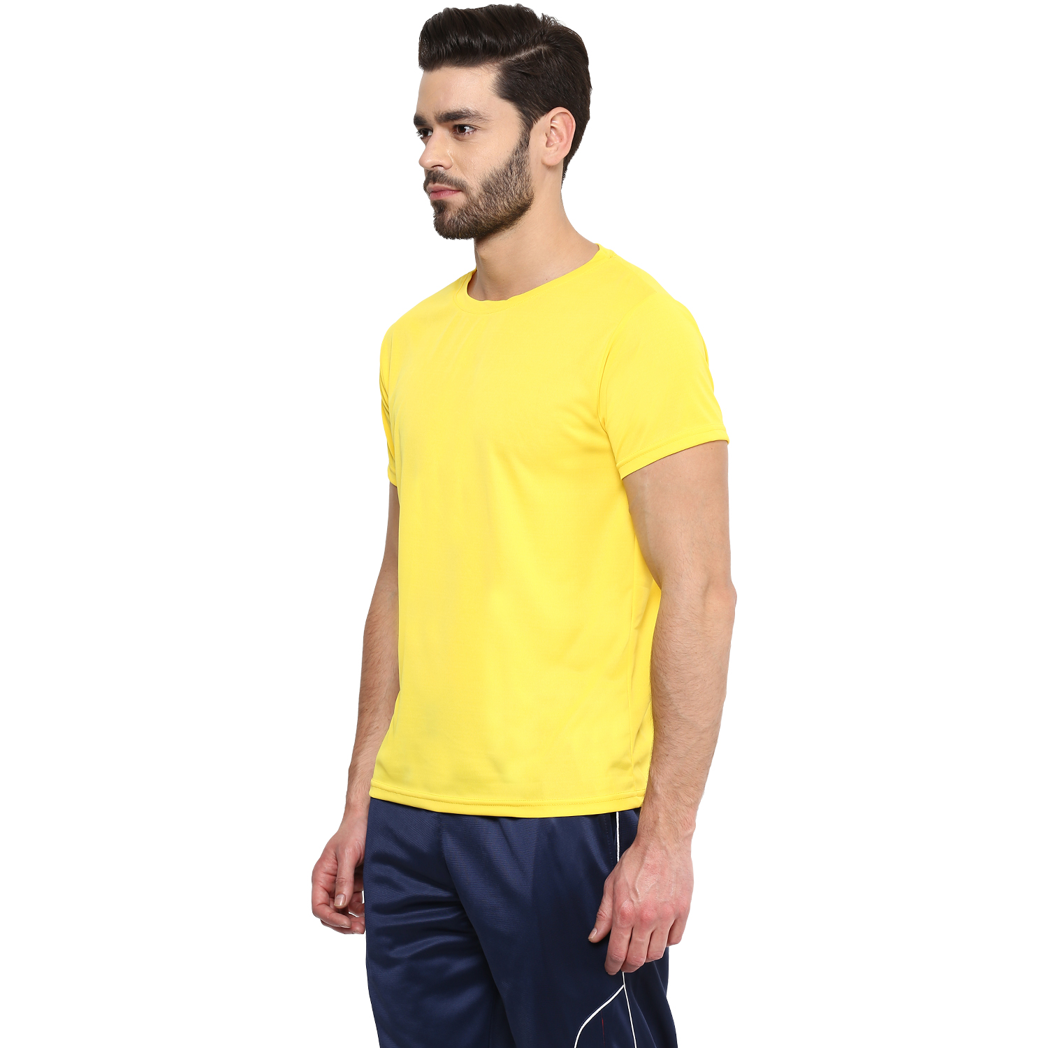 T-Shirts / Round Neck / Micro Polyester / Yellow - 2