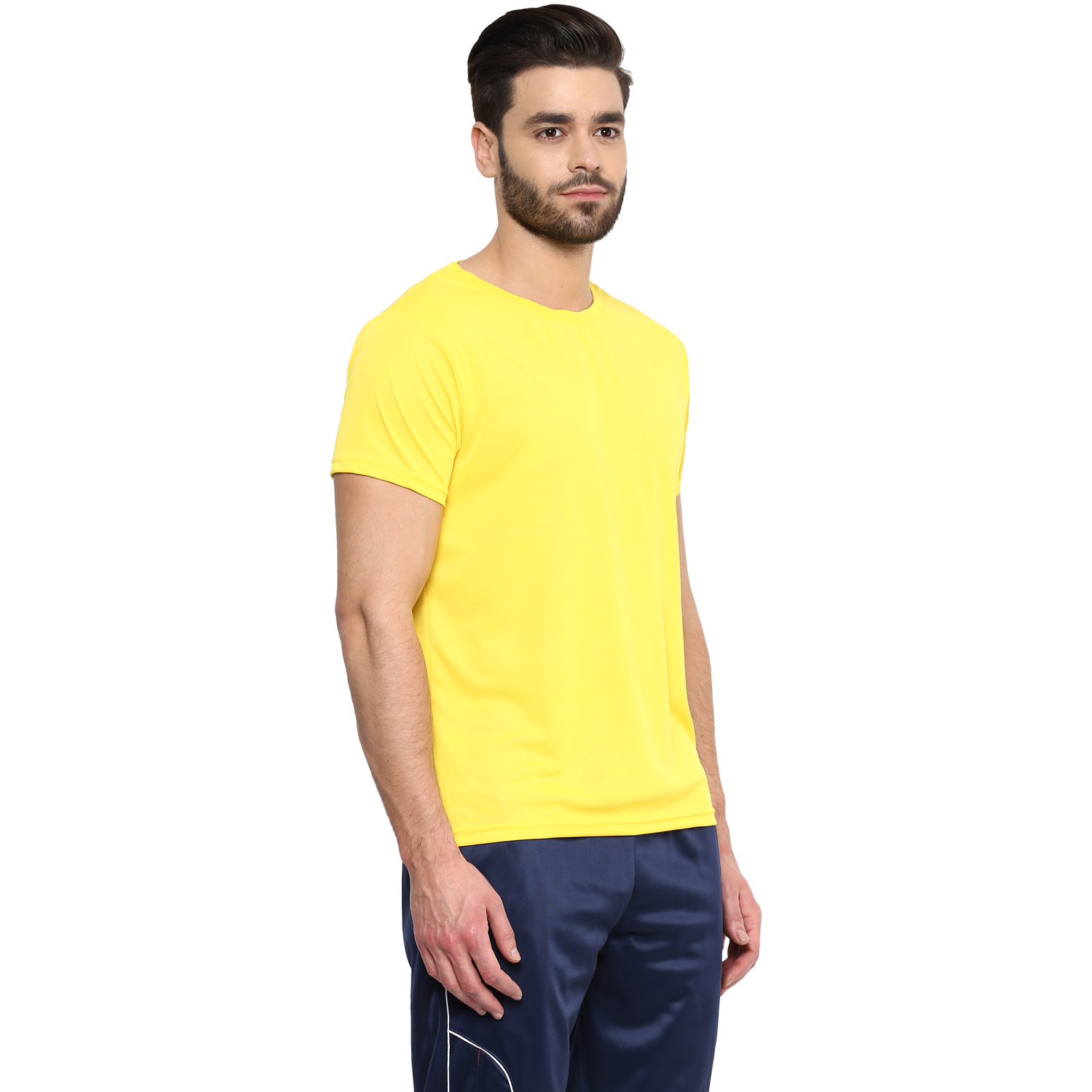 T-Shirts / Round Neck / Micro Polyester / Yellow - 4