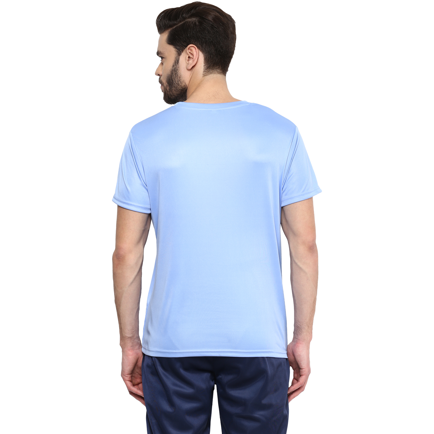 T-Shirts / Round Neck / Micro Polyester / Sky Blue - 3