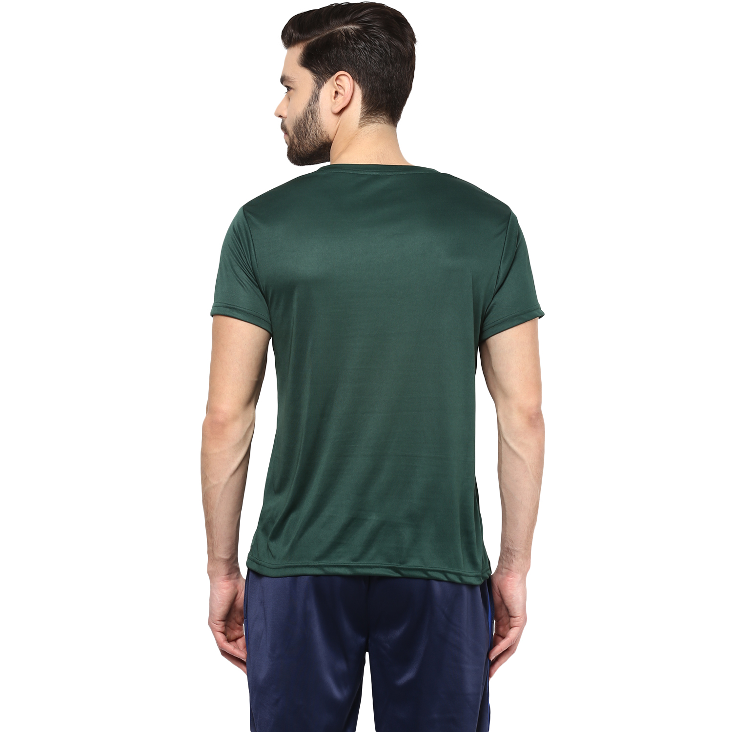 T-Shirts / Round Neck / Micro Polyester / Dark Green - 3