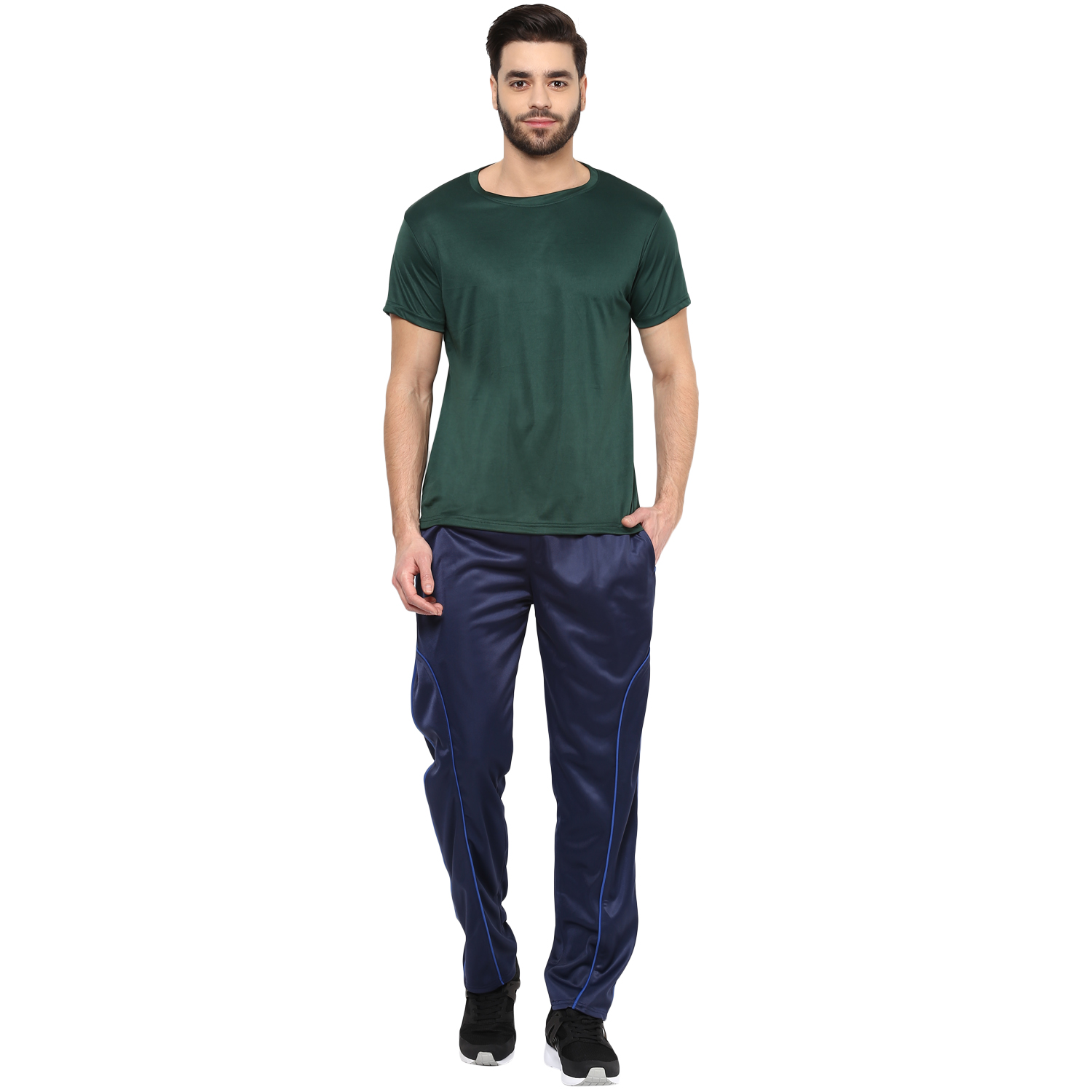 T-Shirts / Round Neck / Micro Polyester / Dark Green - 5