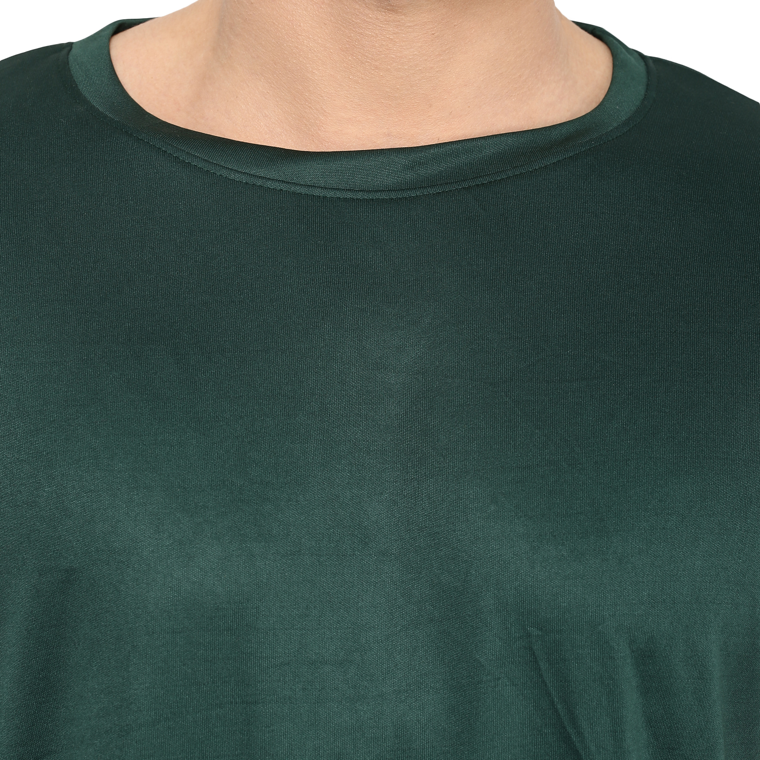 T-Shirts / Round Neck / Micro Polyester / Dark Green - 6