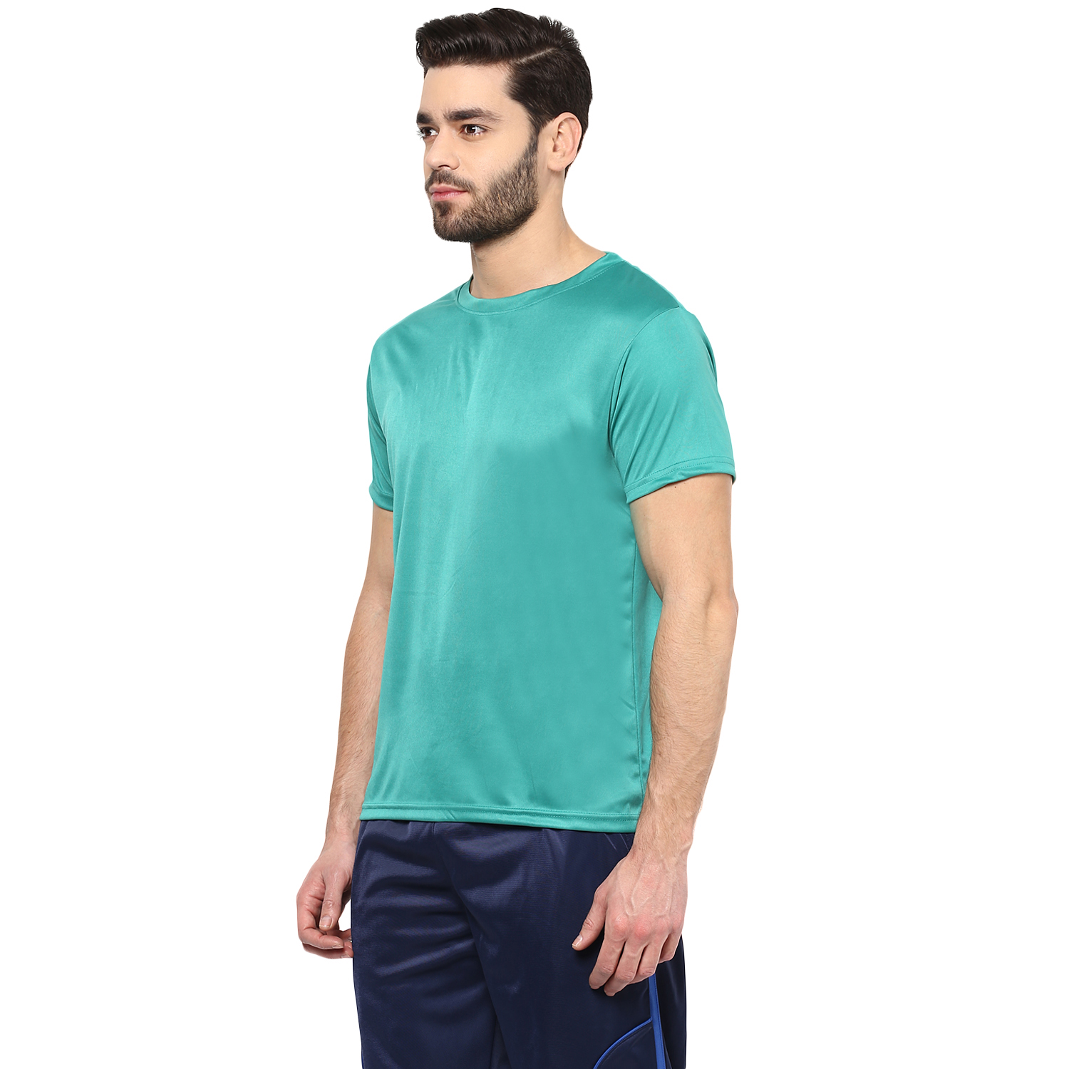 T-Shirts / Round Neck / Micro Polyester / Green - 2